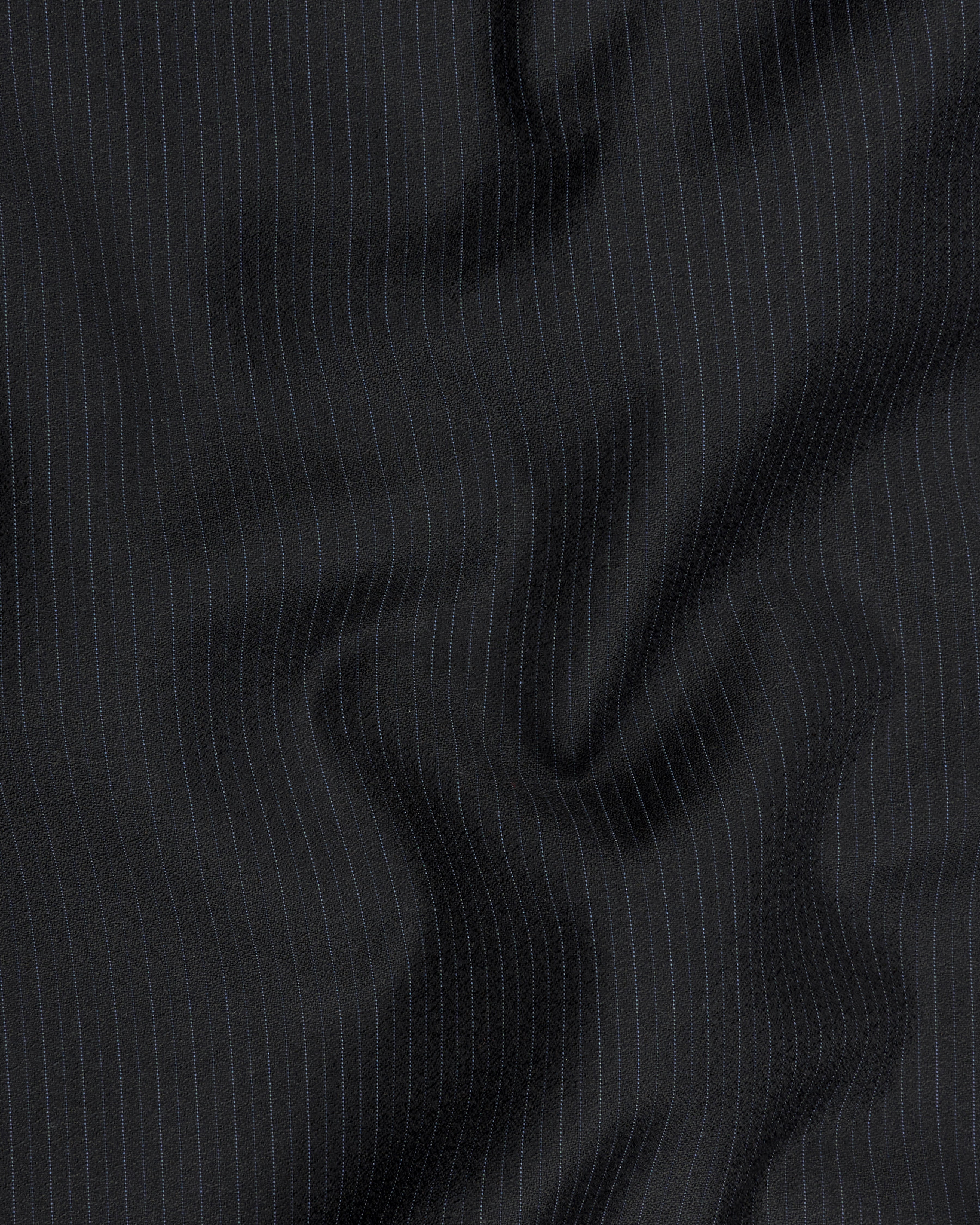 Mirage Black Striped Double Breasted Suit