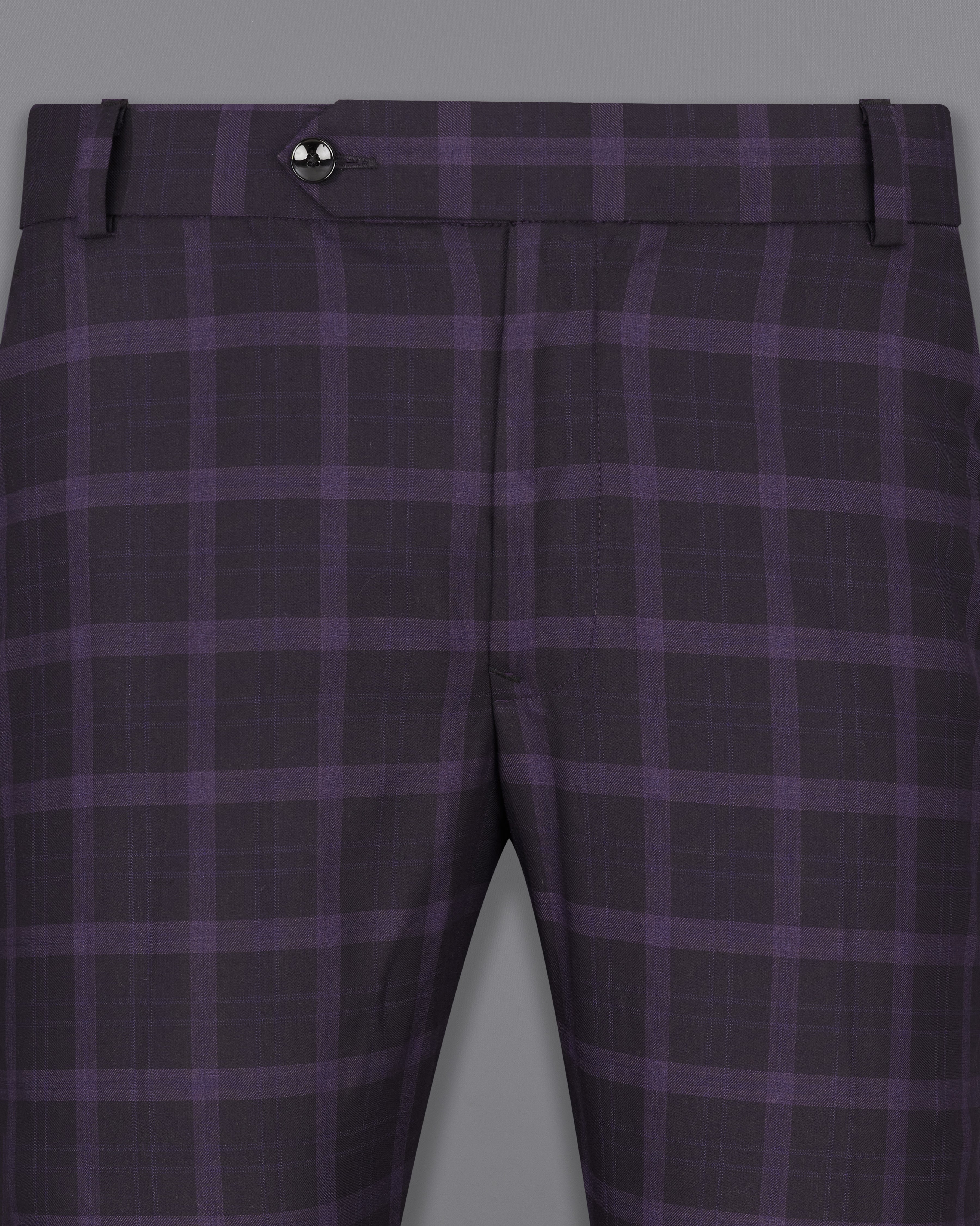 Melanzane Violet and Mortar Purple Plaid Double Breasted Suit ST2258-DB-36, ST2258-DB-38, ST2258-DB-40, ST2258-DB-42, ST2258-DB-44, ST2258-DB-46, ST2258-DB-48, ST2258-DB-50, ST2258-DB-52, ST2258-DB-54, ST2258-DB-56, ST2258-DB-58, ST2258-DB-60