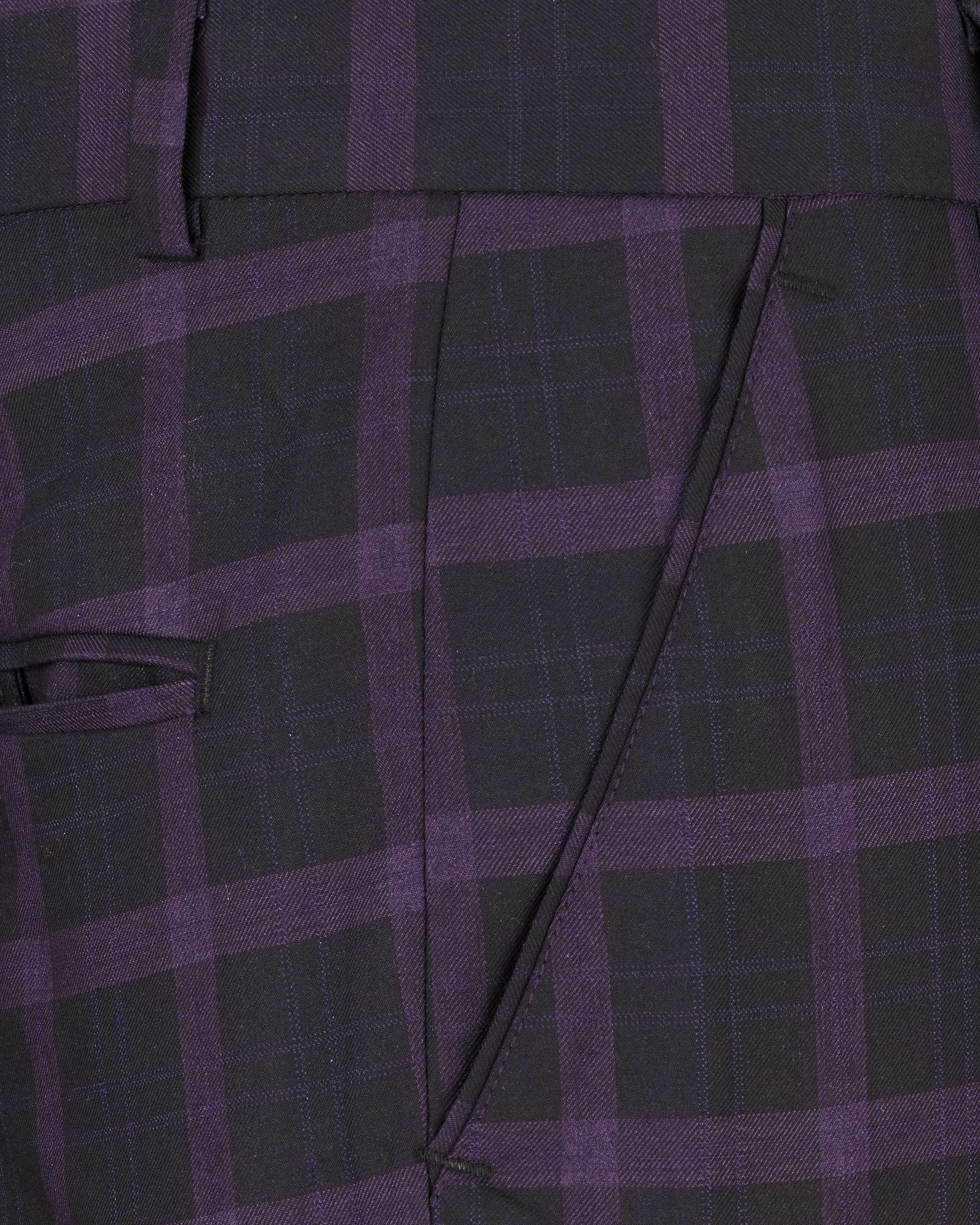 Melanzane Violet and Mortar Purple Plaid Double Breasted Suit ST2258-DB-36, ST2258-DB-38, ST2258-DB-40, ST2258-DB-42, ST2258-DB-44, ST2258-DB-46, ST2258-DB-48, ST2258-DB-50, ST2258-DB-52, ST2258-DB-54, ST2258-DB-56, ST2258-DB-58, ST2258-DB-60