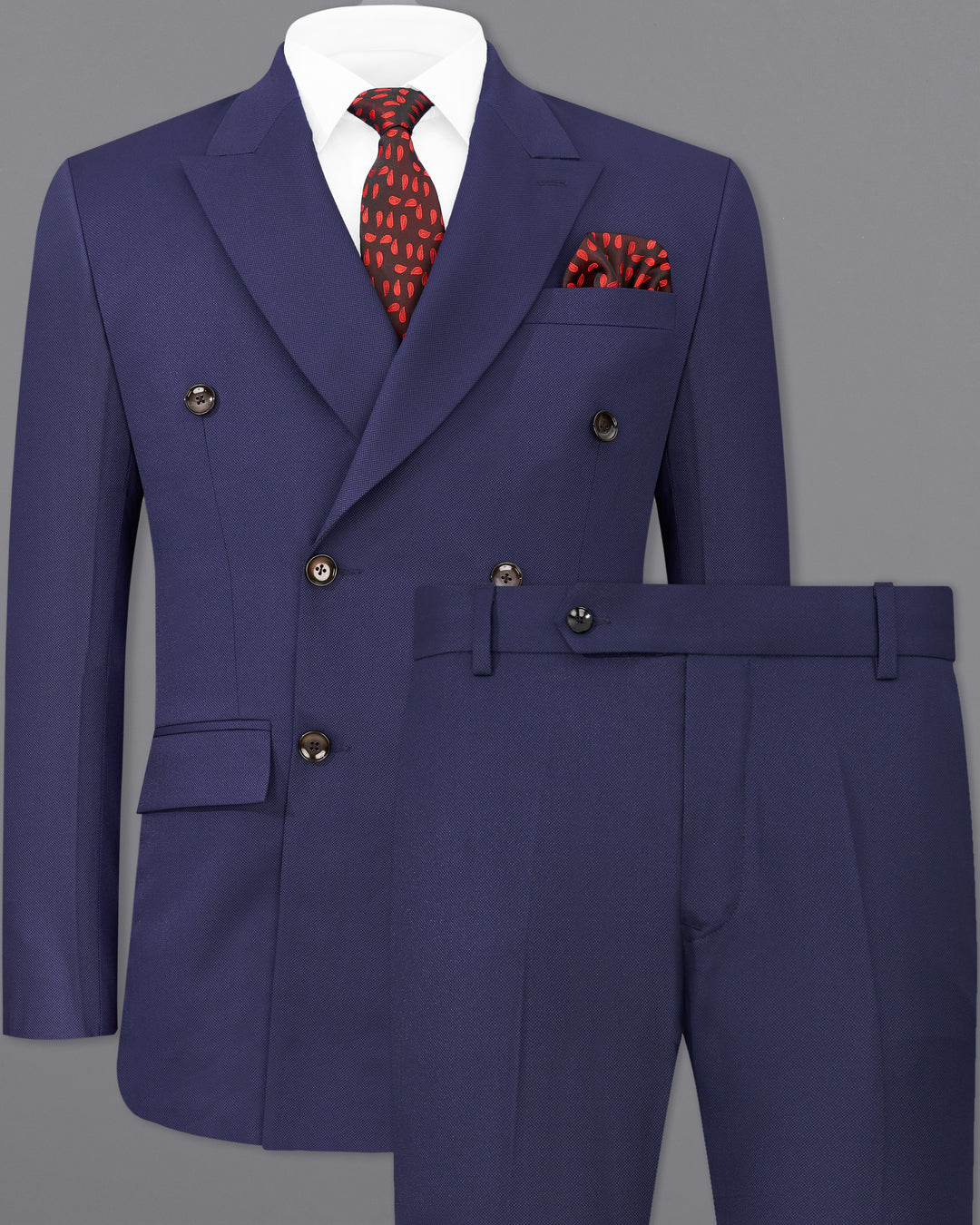 Slim Fit Blue Double Breasted Coat Pant Suit for Men - China Men's Suits  and Double-Breasted Suits price