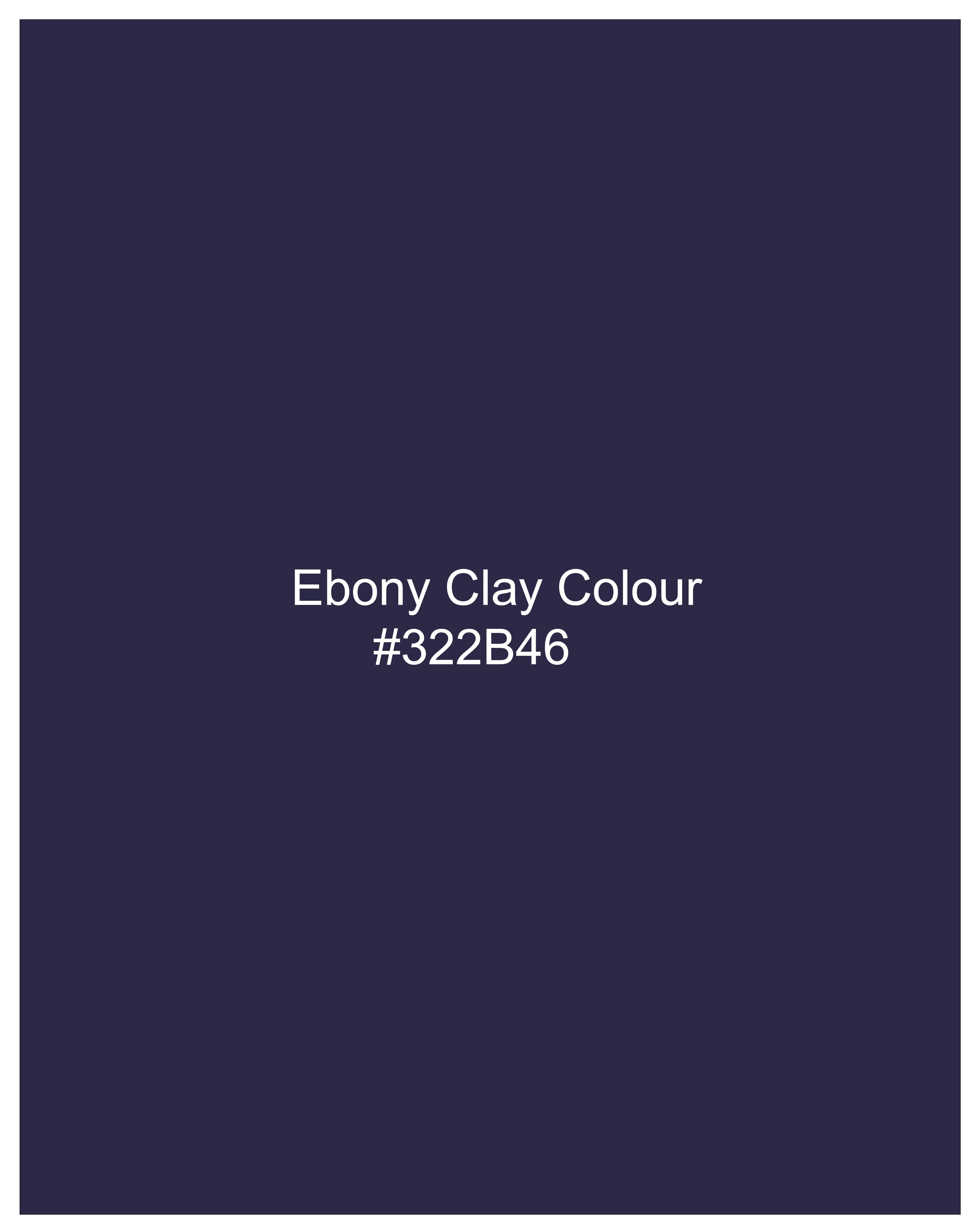 Ebony Clay Navy Blue Double Breasted Suit