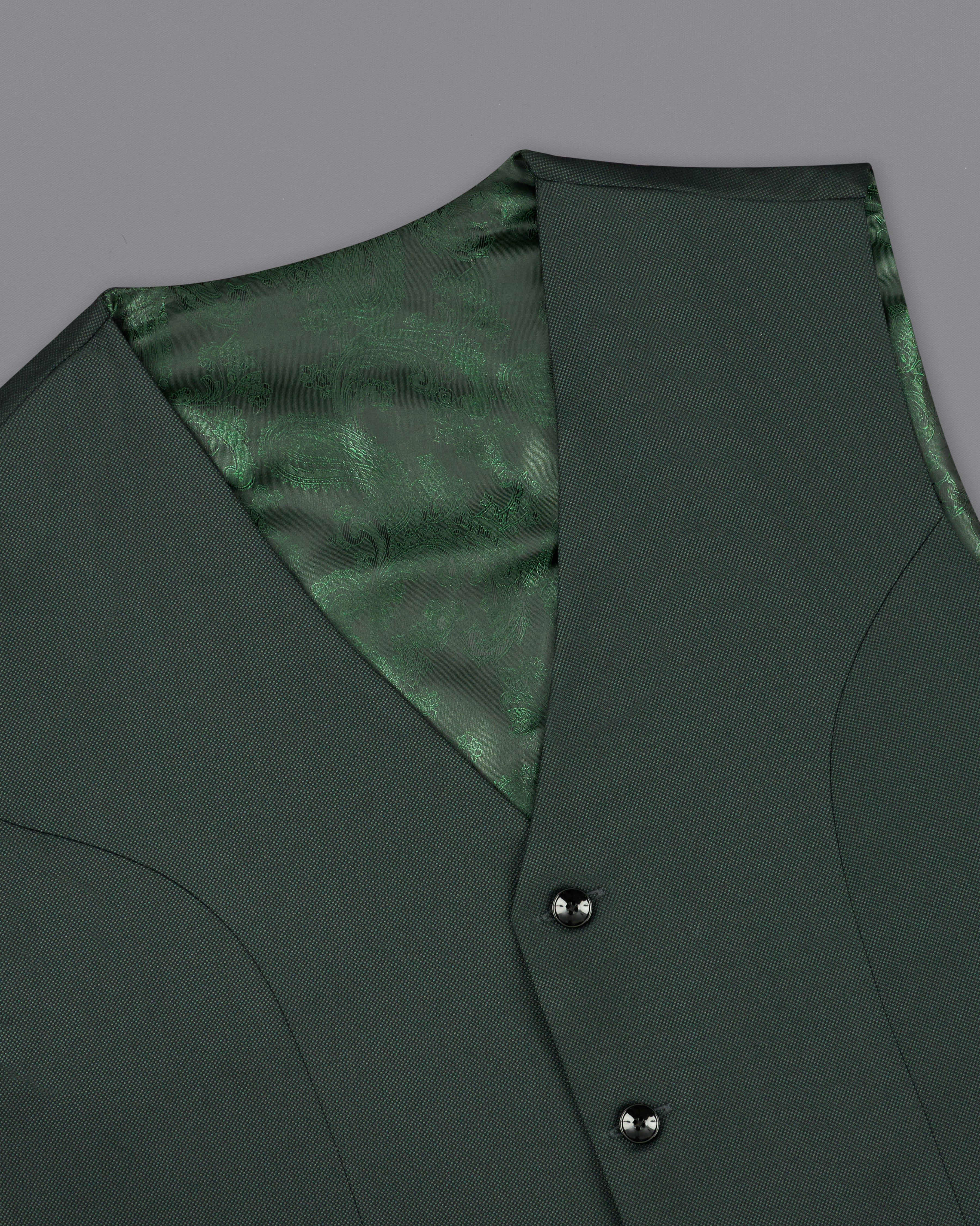 Heavy Metal Dark Green Single Breasted Suit