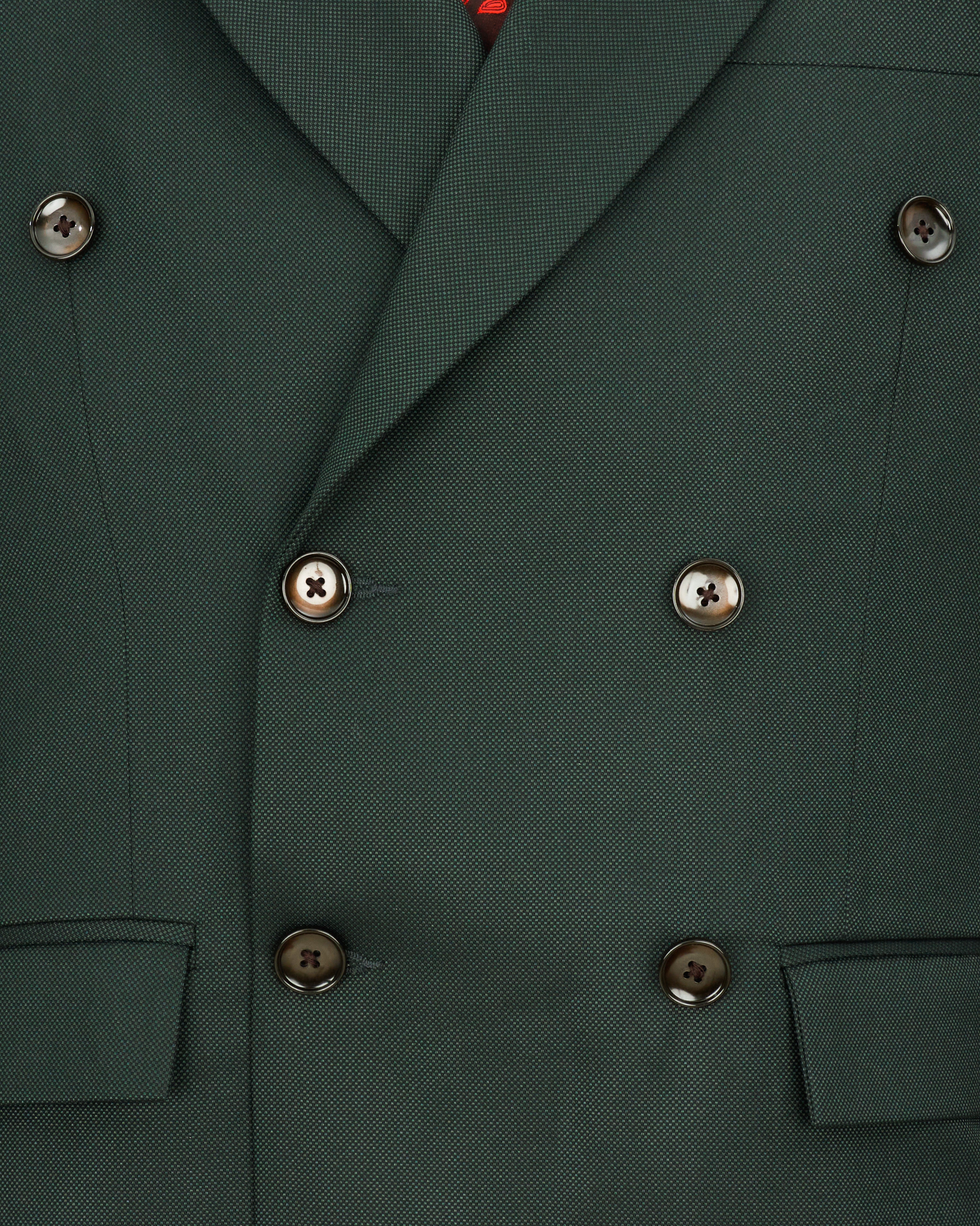 Adamson Homme Double-Breasted Tailored Jacket Olive Green