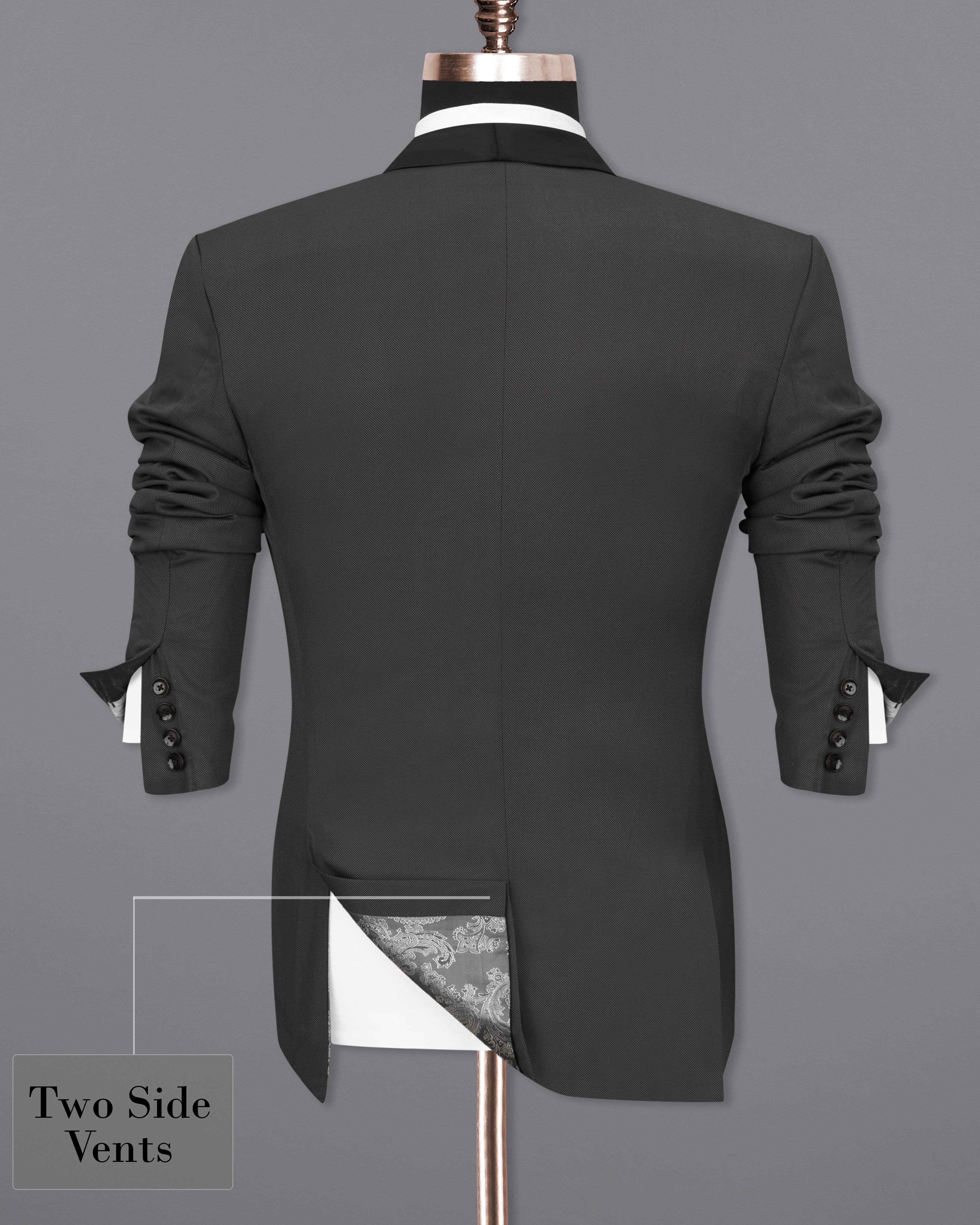 Fuscous Grey Tuxedo Suit