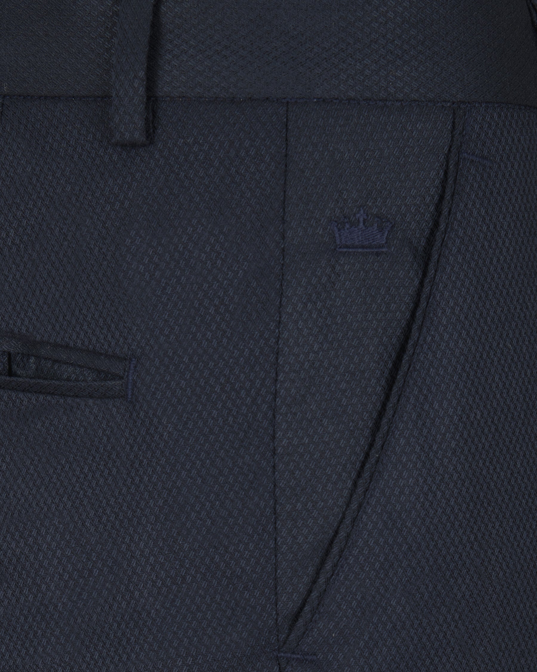 Royal Blue Diamond Textured Suit