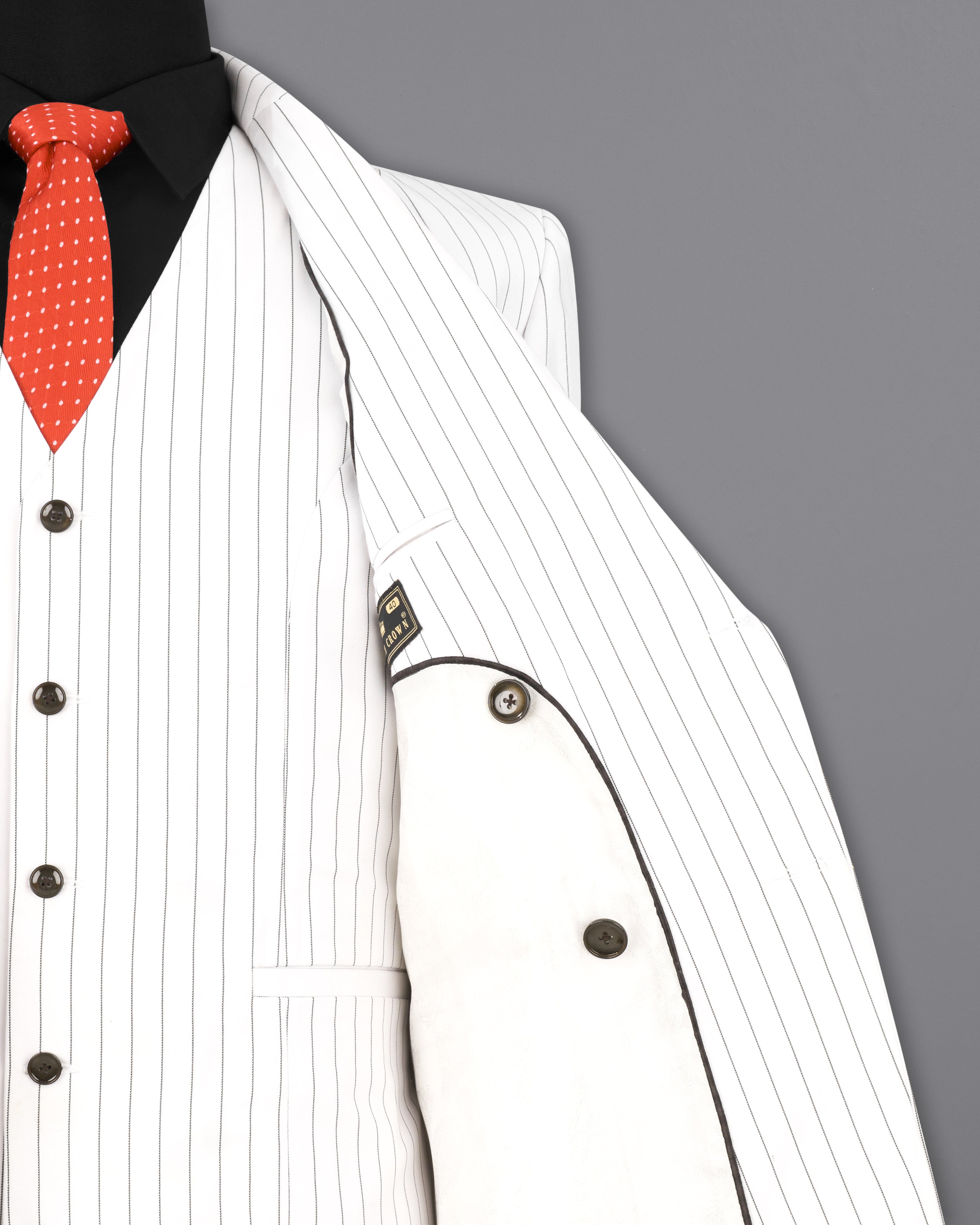 Bright White Striped Double Breasted Suit ST2303-DB-36, ST2303-DB-38, ST2303-DB-40, ST2303-DB-42, ST2303-DB-44, ST2303-DB-46, ST2303-DB-48, ST2303-DB-50, ST2303-DB-52, ST2303-DB-54, ST2303-DB-56, ST2303-DB-58, ST2303-DB-60