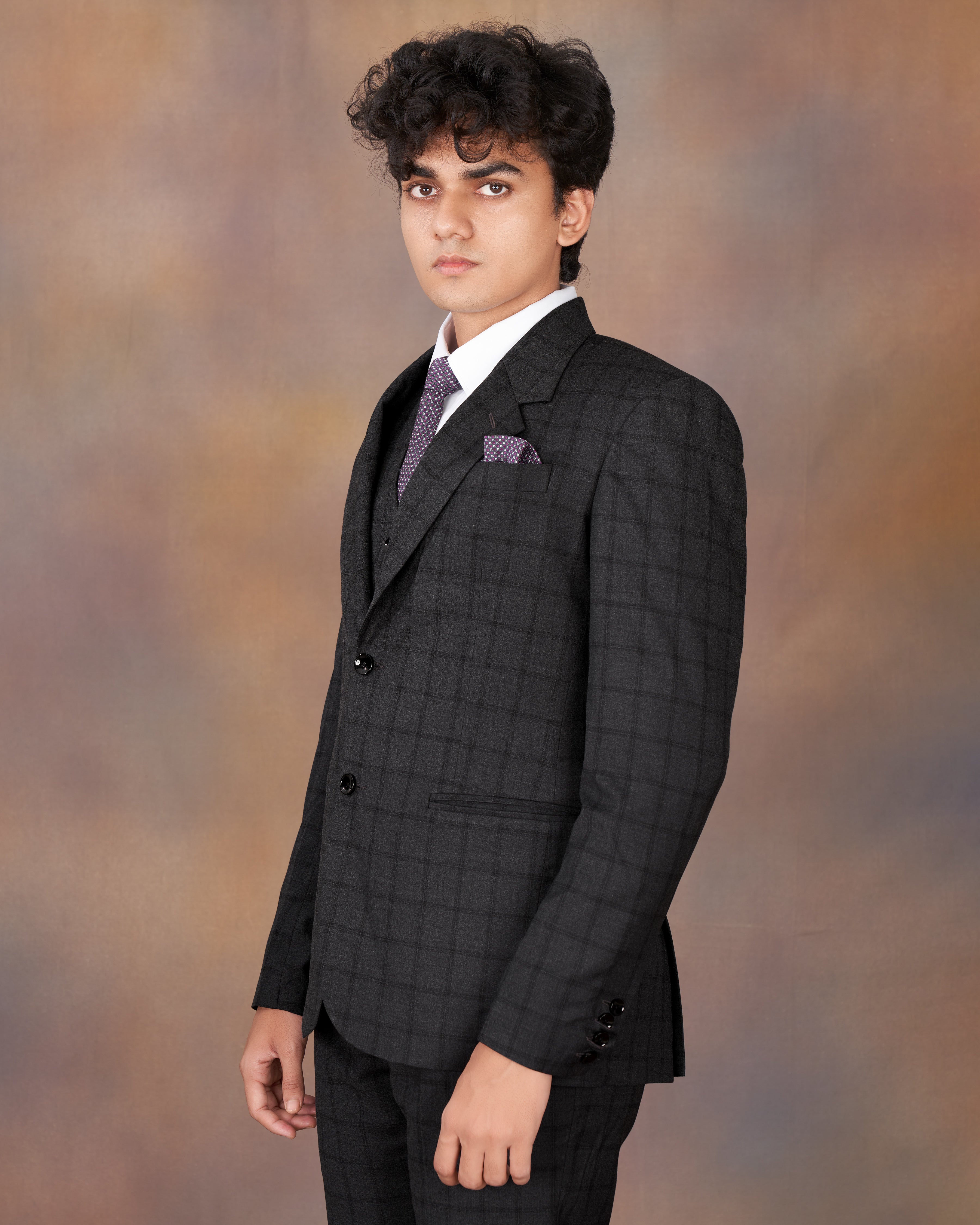 Baltic Black Windowpane Single Breasted Suit ST2311-SB-36, ST2311-SB-38, ST2311-SB-40, ST2311-SB-42, ST2311-SB-44, ST2311-SB-46, ST2311-SB-48, ST2311-SB-50, ST2311-SB-52, ST2311-SB-54, ST2311-SB-56, ST2311-SB-58, ST2311-SB-60