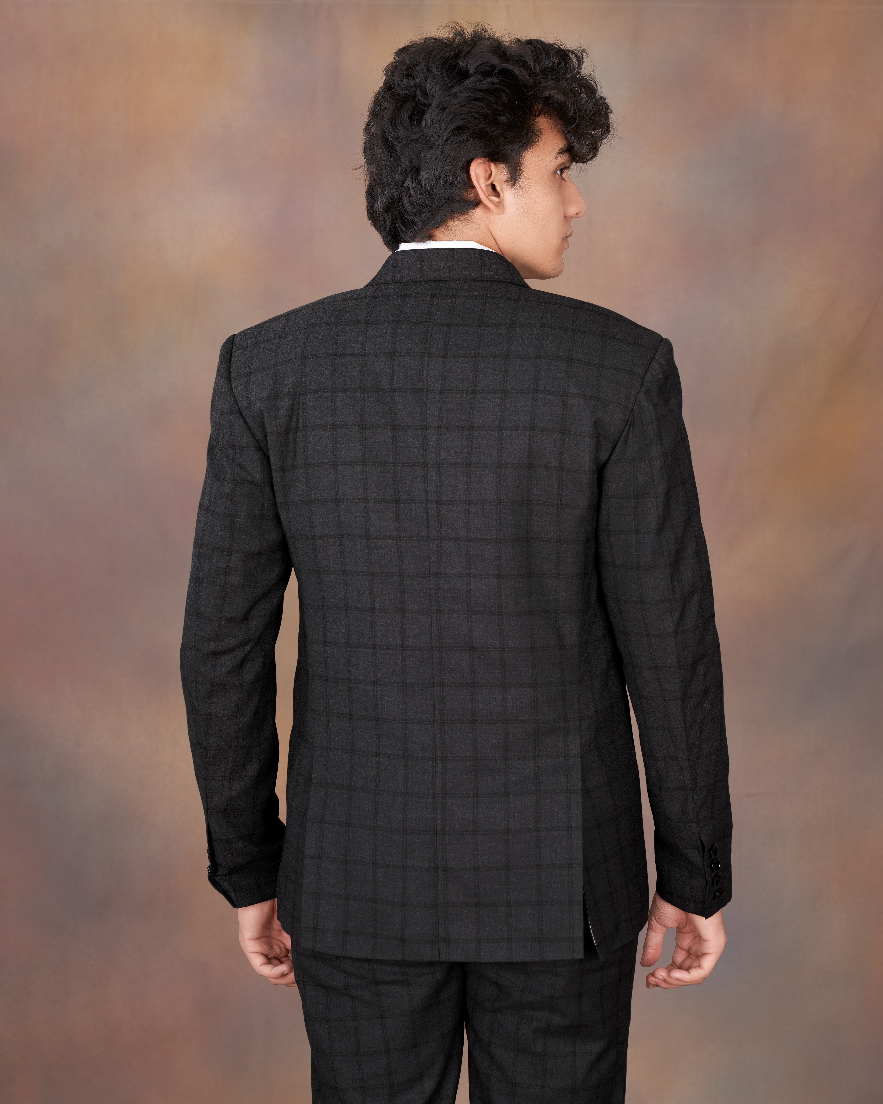 Baltic Black Windowpane Single Breasted Suit ST2311-SB-36, ST2311-SB-38, ST2311-SB-40, ST2311-SB-42, ST2311-SB-44, ST2311-SB-46, ST2311-SB-48, ST2311-SB-50, ST2311-SB-52, ST2311-SB-54, ST2311-SB-56, ST2311-SB-58, ST2311-SB-60