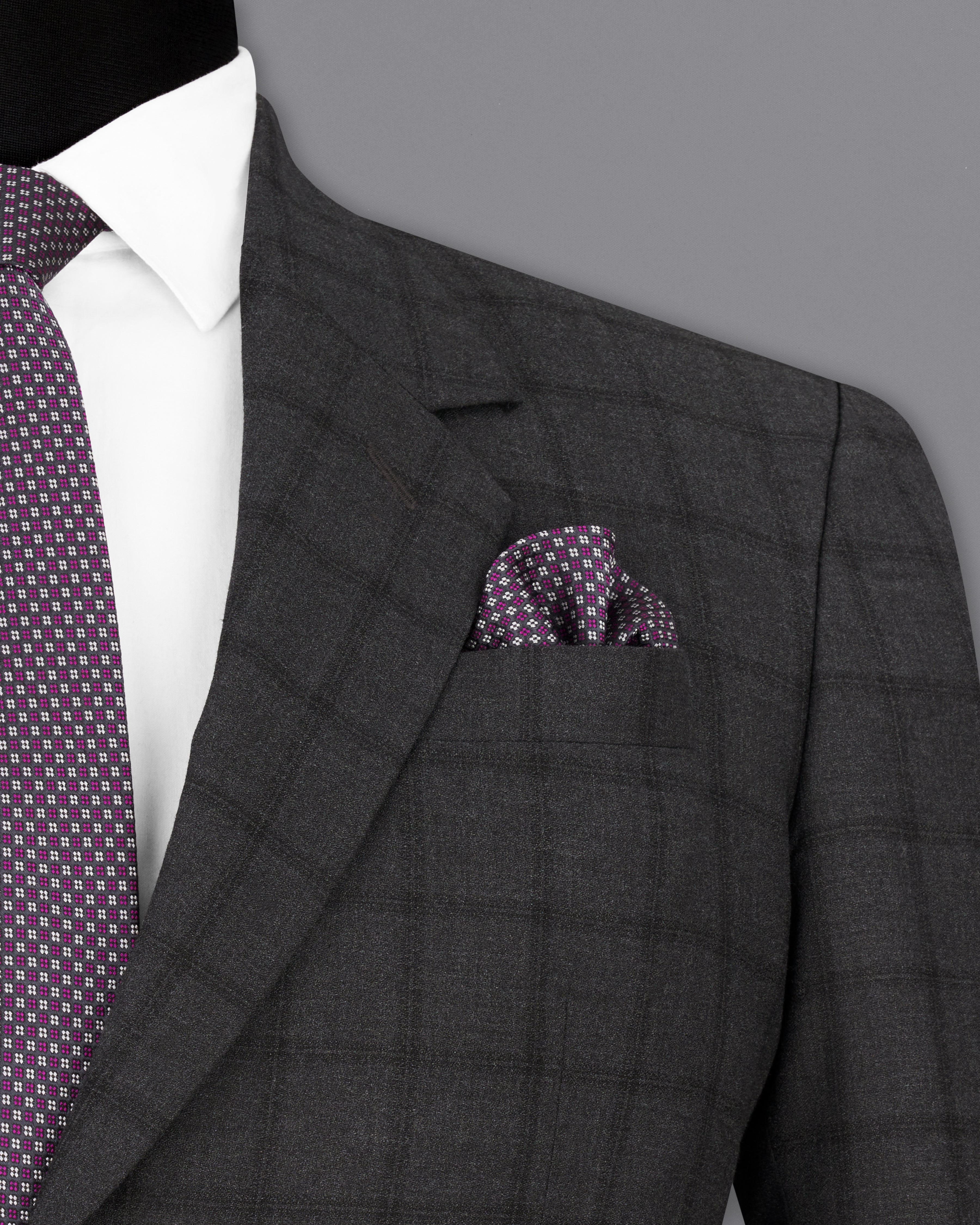 Baltic Black Windowpane Single Breasted Suit ST2311-SB-36, ST2311-SB-38, ST2311-SB-40, ST2311-SB-42, ST2311-SB-44, ST2311-SB-46, ST2311-SB-48, ST2311-SB-50, ST2311-SB-52, ST2311-SB-54, ST2311-SB-56, ST2311-SB-58, ST2311-SB-60