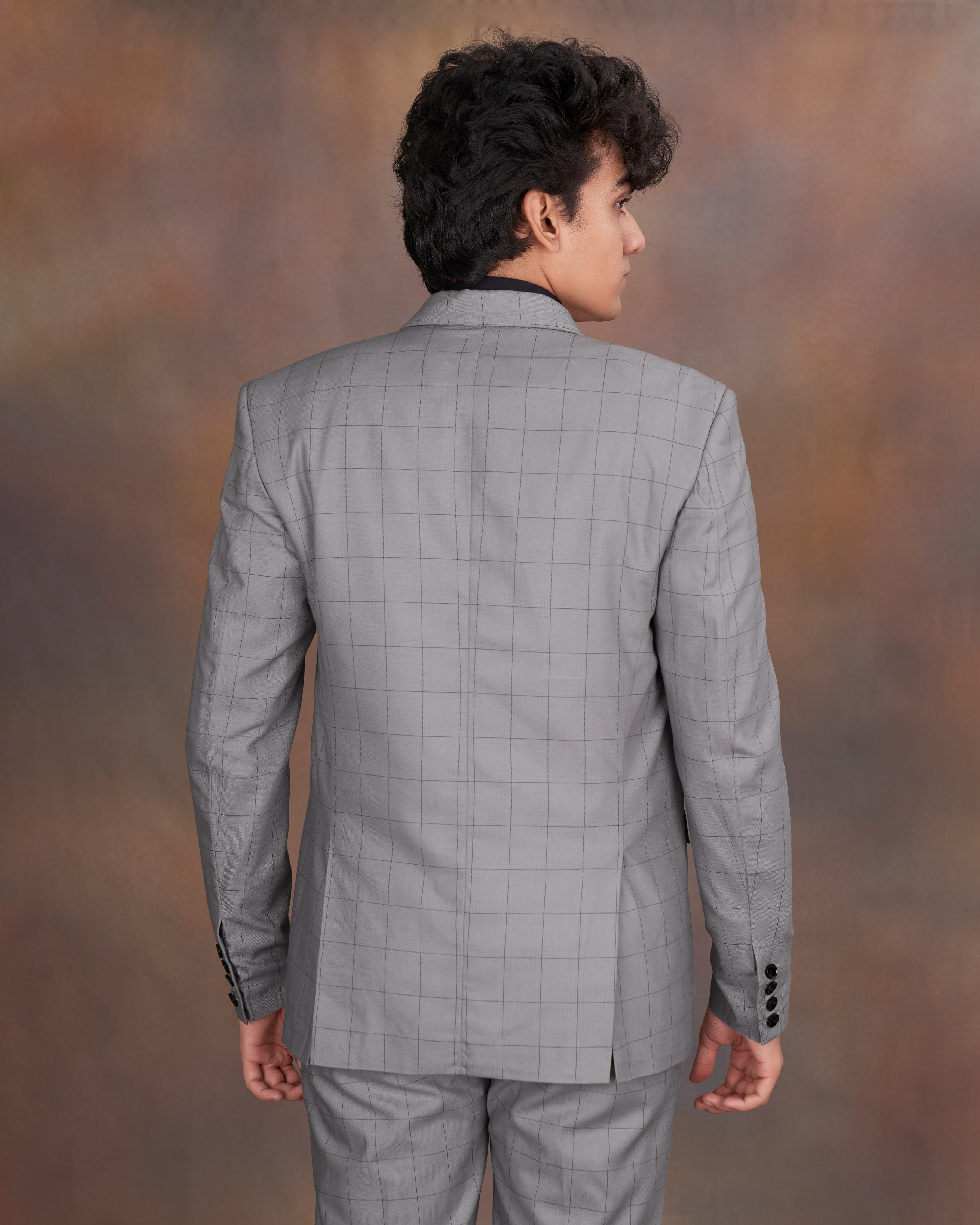 Regent Gray Windowpane Single Breasted Suit ST2312-SB-36, ST2312-SB-38, ST2312-SB-40, ST2312-SB-42, ST2312-SB-44, ST2312-SB-46, ST2312-SB-48, ST2312-SB-50, ST2312-SB-52, ST2312-SB-54, ST2312-SB-56, ST2312-SB-58, ST2312-SB-60