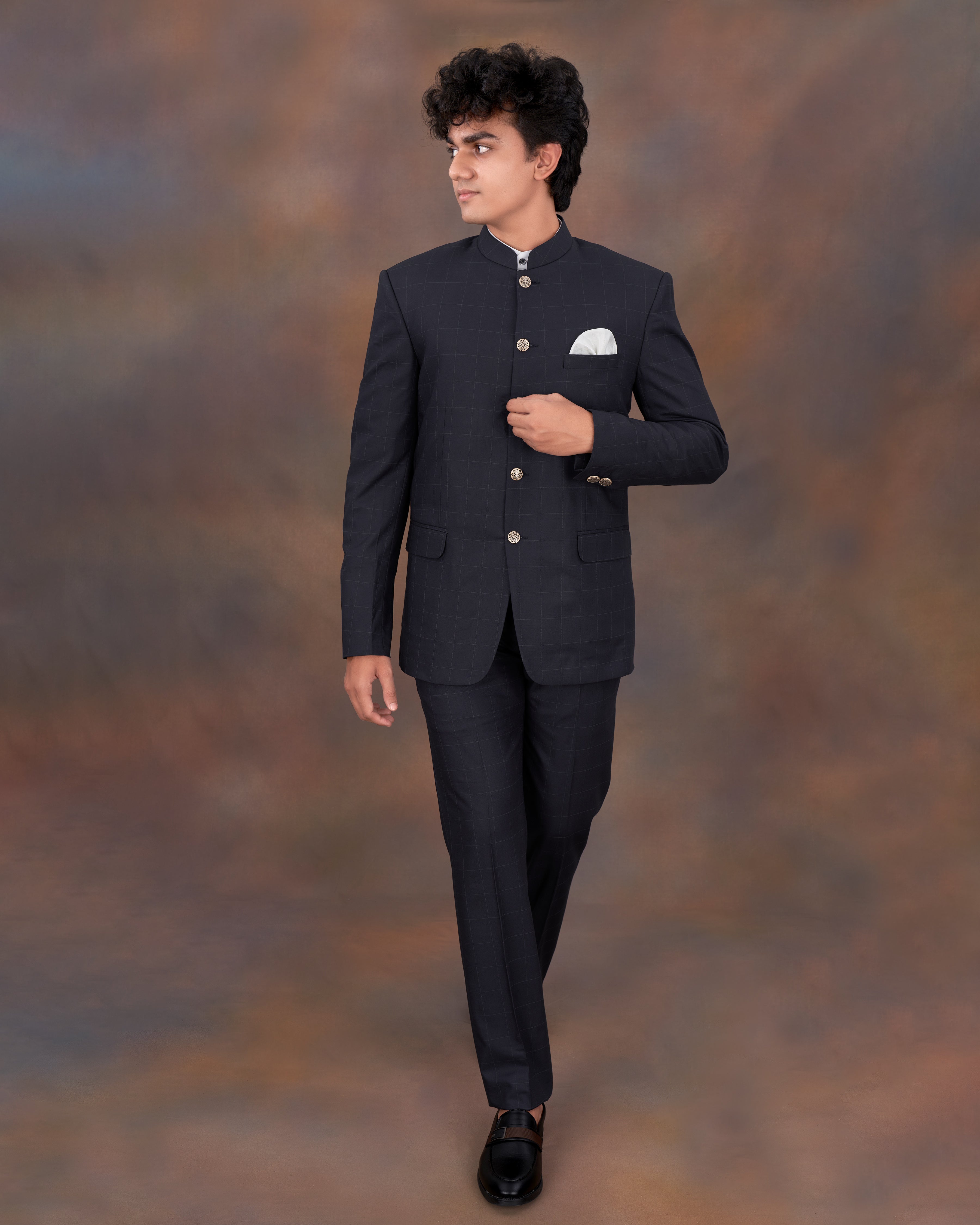 Mirage Blue Windowpane Bandhgala Suit ST2333-BG-36, ST2333-BG-38, ST2333-BG-40, ST2333-BG-42, ST2333-BG-44, ST2333-BG-46, ST2333-BG-48, ST2333-BG-50, ST2333-BG-52, ST2333-BG-54, ST2333-BG-56, ST2333-BG-58, ST2333-BG-60