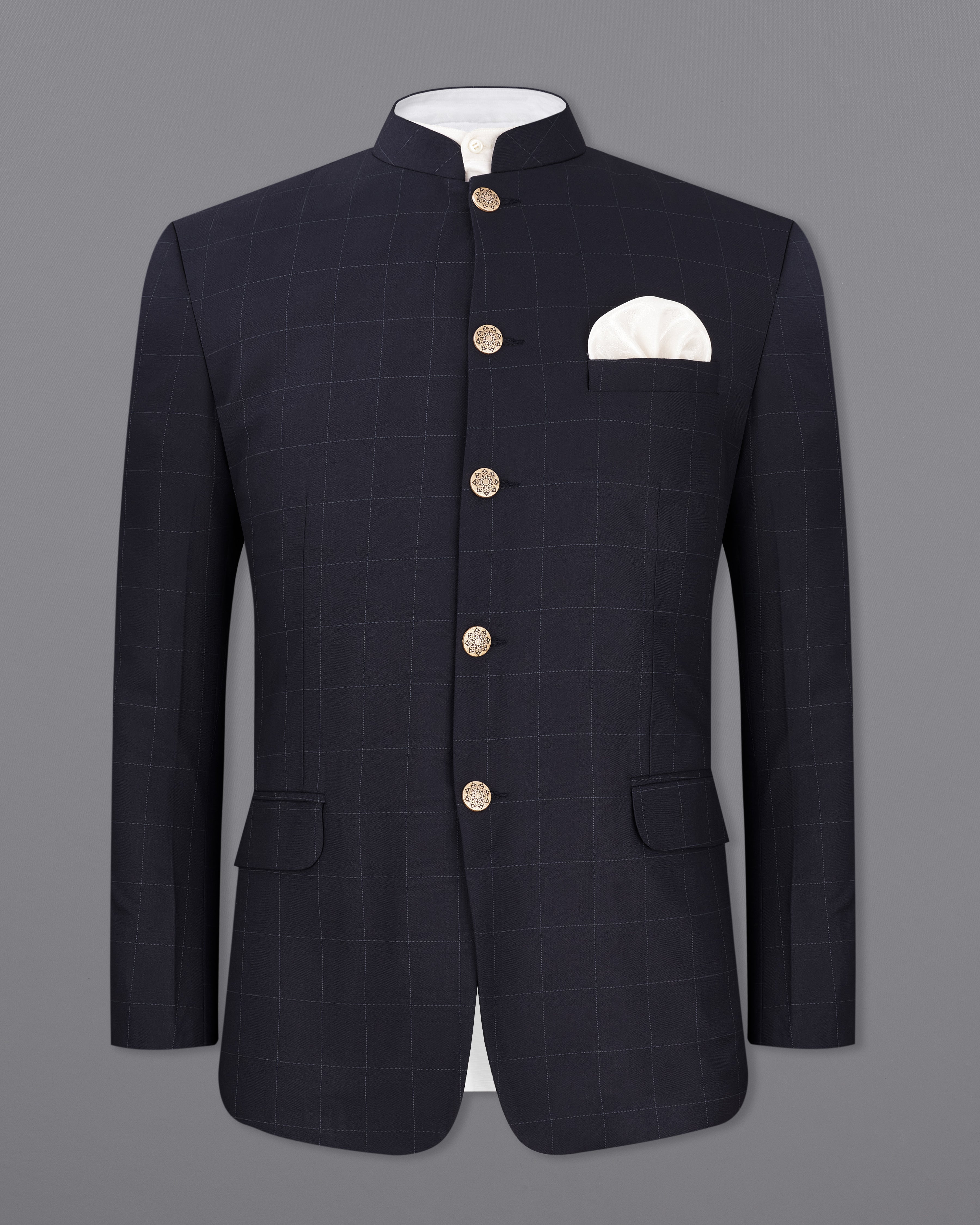 Mirage Blue Windowpane Bandhgala Suit ST2333-BG-36, ST2333-BG-38, ST2333-BG-40, ST2333-BG-42, ST2333-BG-44, ST2333-BG-46, ST2333-BG-48, ST2333-BG-50, ST2333-BG-52, ST2333-BG-54, ST2333-BG-56, ST2333-BG-58, ST2333-BG-60