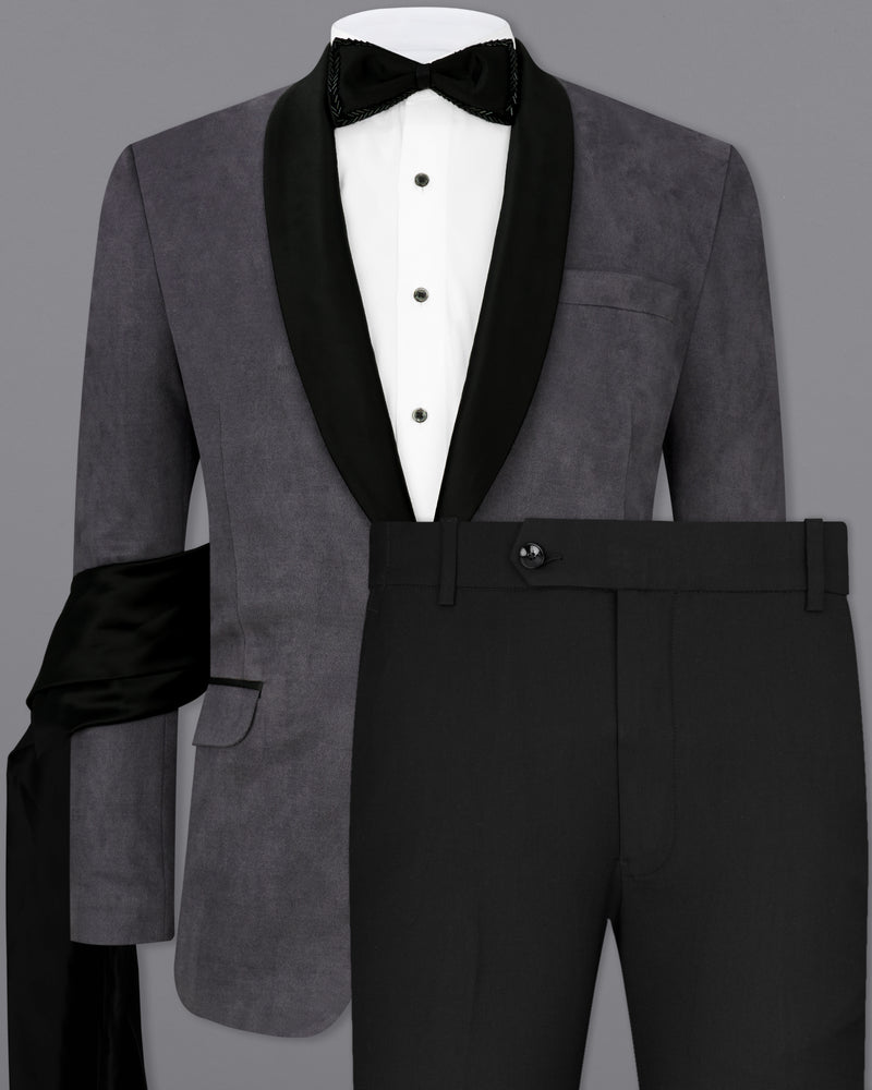 Grey Cotton Suit For Men