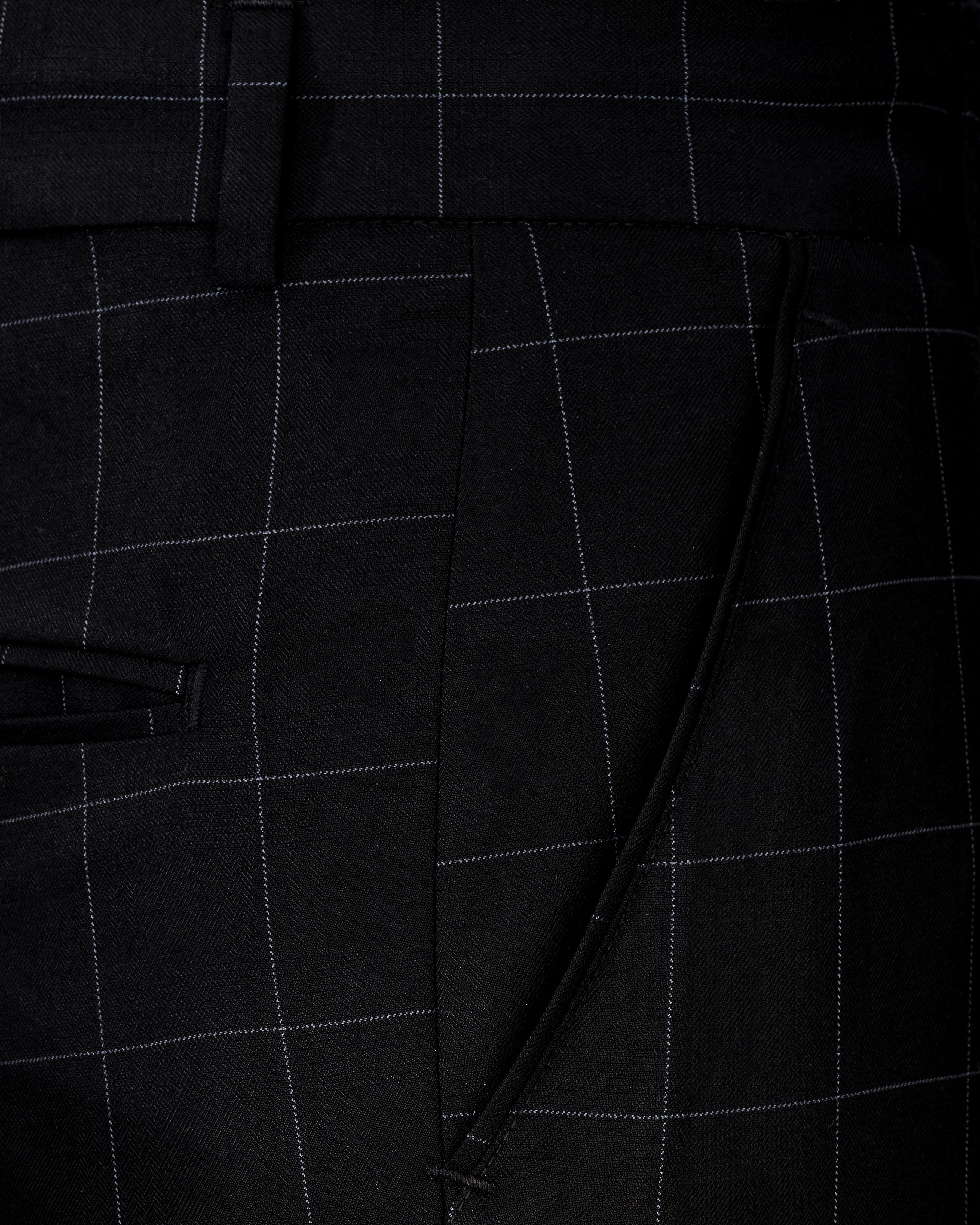 Jade Black Windowpane Single Breasted Designer Suit ST2378-D236-36, ST2378-D236-38, ST2378-D236-40, ST2378-D236-42, ST2378-D236-44, ST2378-D236-46, ST2378-D236-48, ST2378-D236-50, ST2378-D236-52, ST2378-D236-54, ST2378-D236-56, ST2378-D236-58, ST2378-D236-60