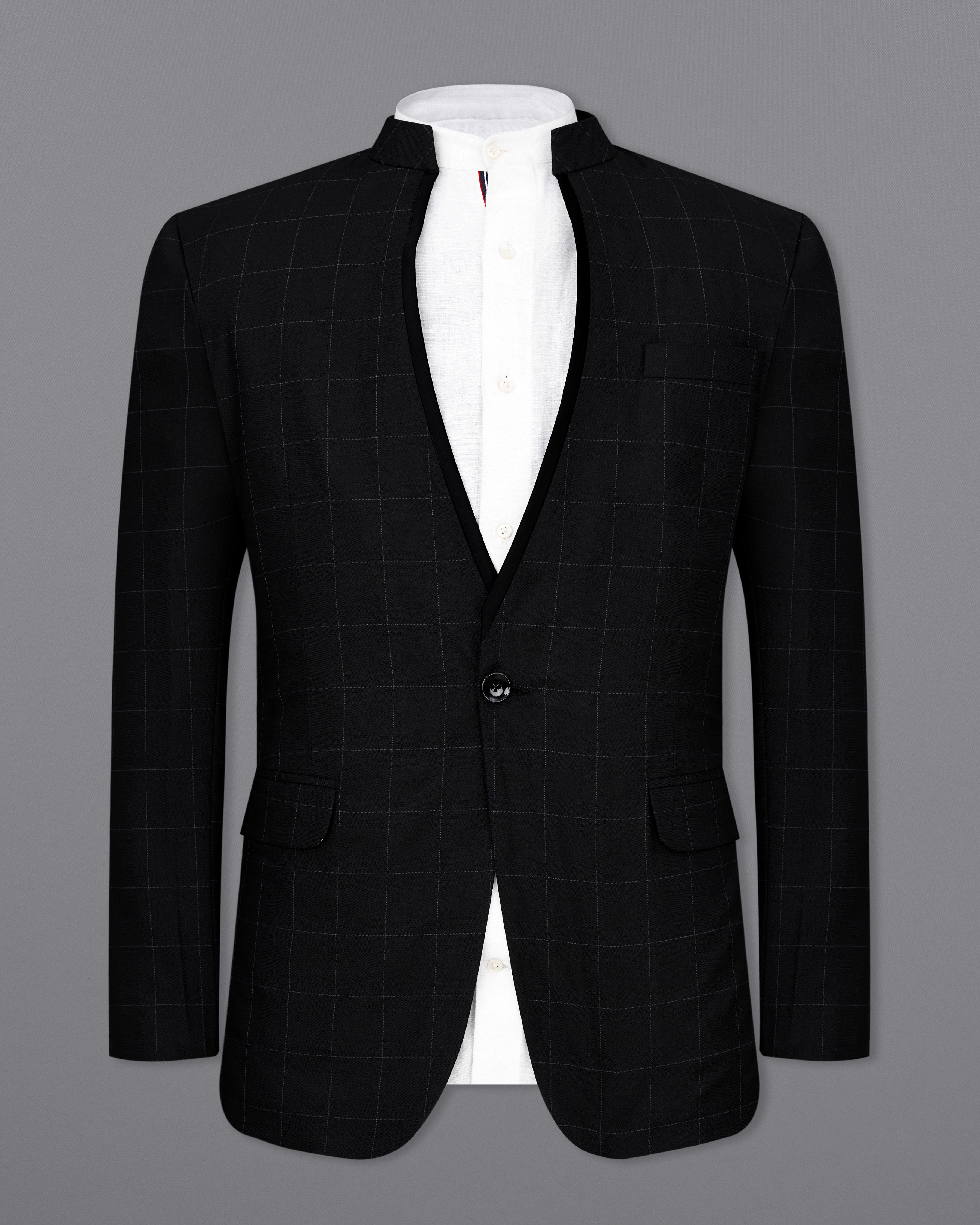 Jade Black Windowpane Single Breasted Designer Suit ST2378-D236-36, ST2378-D236-38, ST2378-D236-40, ST2378-D236-42, ST2378-D236-44, ST2378-D236-46, ST2378-D236-48, ST2378-D236-50, ST2378-D236-52, ST2378-D236-54, ST2378-D236-56, ST2378-D236-58, ST2378-D236-60