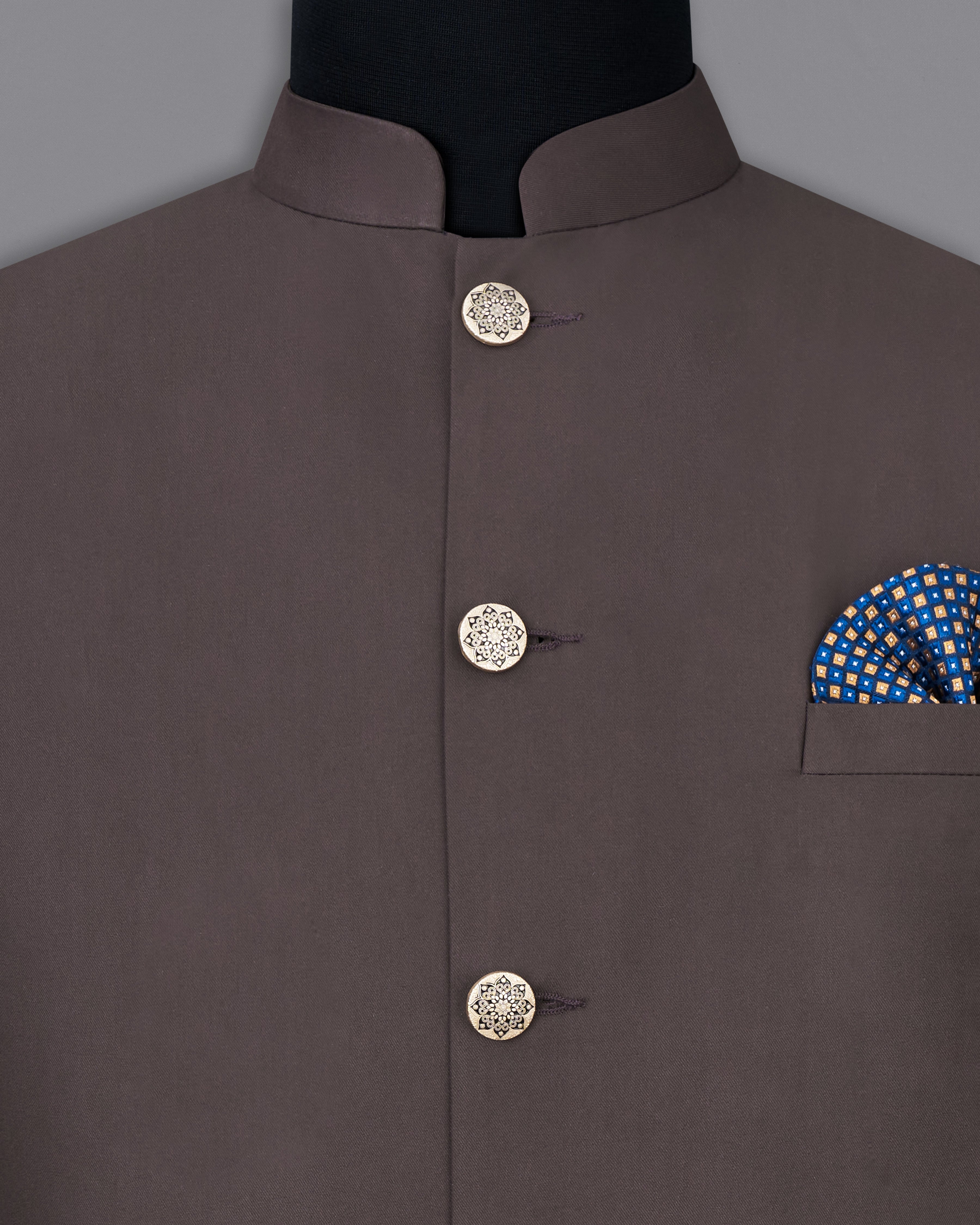 Coffee Brown Cross Buttoned Bandhgala Suit ST2469-CBG-36, ST2469-CBG-38, ST2469-CBG-40, ST2469-CBG-42, ST2469-CBG-44, ST2469-CBG-46, ST2469-CBG-48, ST2469-CBG-50, ST2469-CBG-52, ST2469-CBG-54, ST2469-CBG-56, ST2469-CBG-58, ST2469-CBG-60