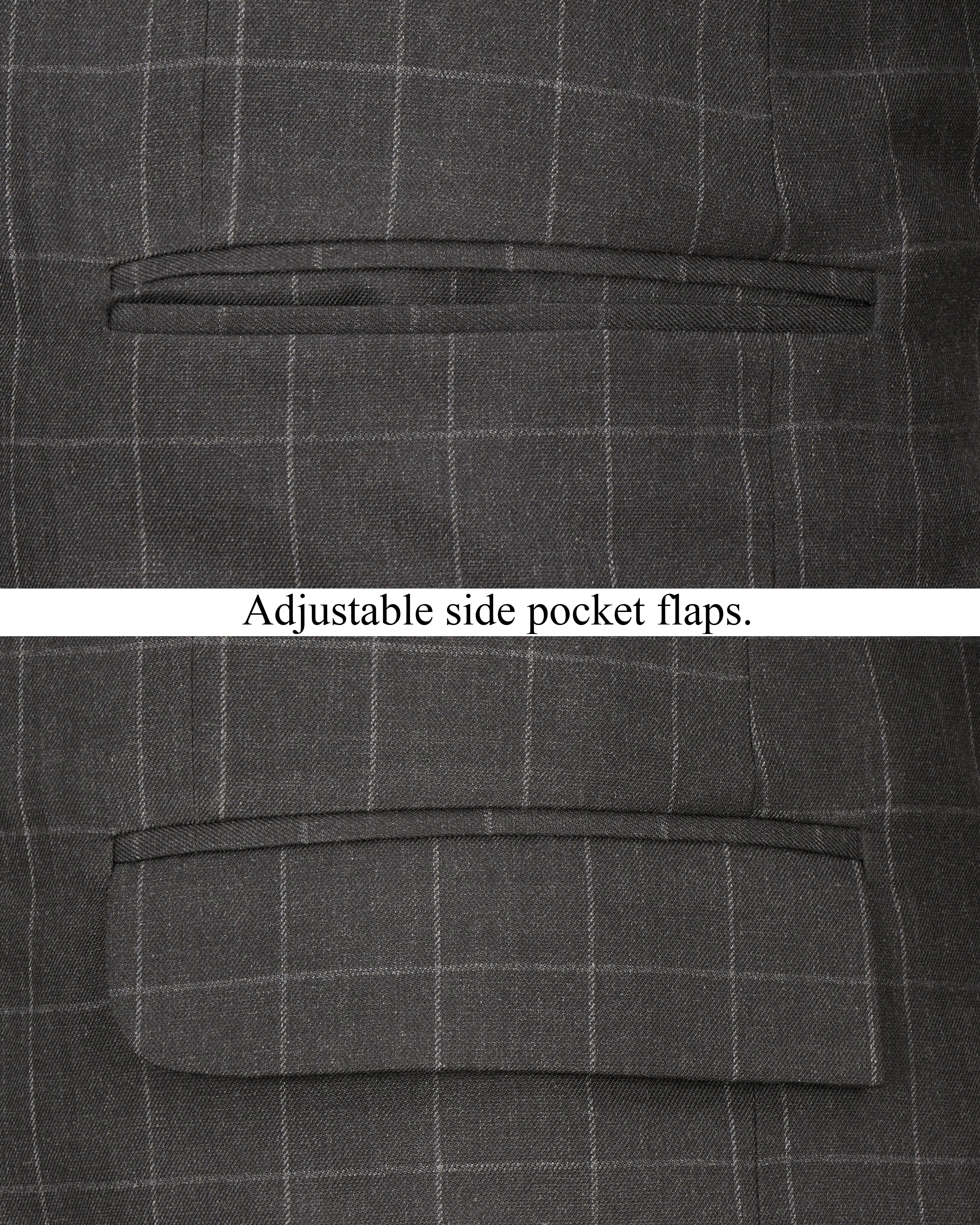 Charcoal Gray Windowpane Single Breasted Suit ST2473-SB-36, ST2473-SB-38, ST2473-SB-40, ST2473-SB-42, ST2473-SB-44, ST2473-SB-46, ST2473-SB-48, ST2473-SB-50, ST2473-SB-52, ST2473-SB-54, ST2473-SB-56, ST2473-SB-58, ST2473-SB-60