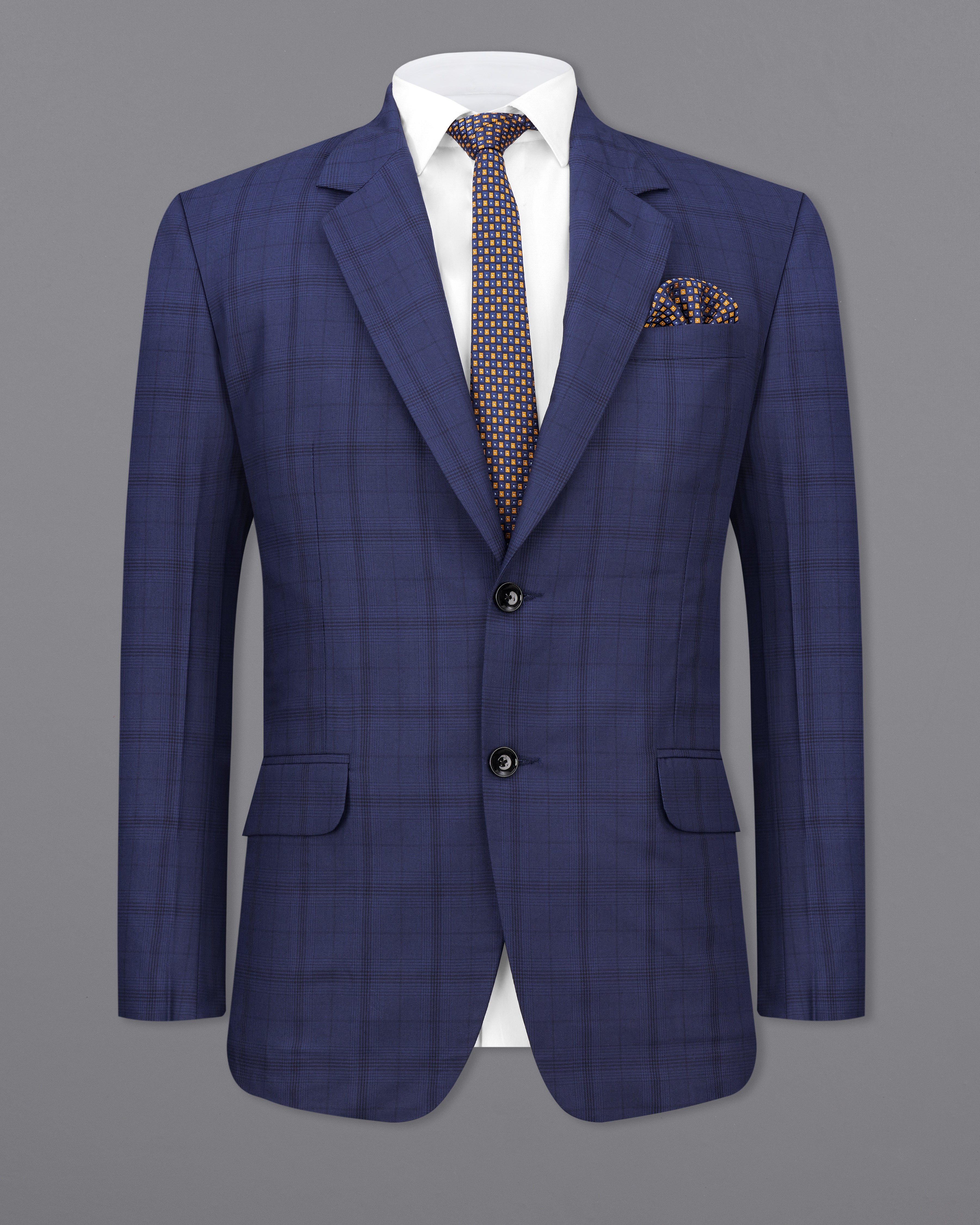 Tuna Blue Plaid Single Breasted Suit ST2474-SB-36, ST2474-SB-38, ST2474-SB-40, ST2474-SB-42, ST2474-SB-44, ST2474-SB-46, ST2474-SB-48, ST2474-SB-50, ST2474-SB-52, ST2474-SB-54, ST2474-SB-56, ST2474-SB-58, ST2474-SB-60