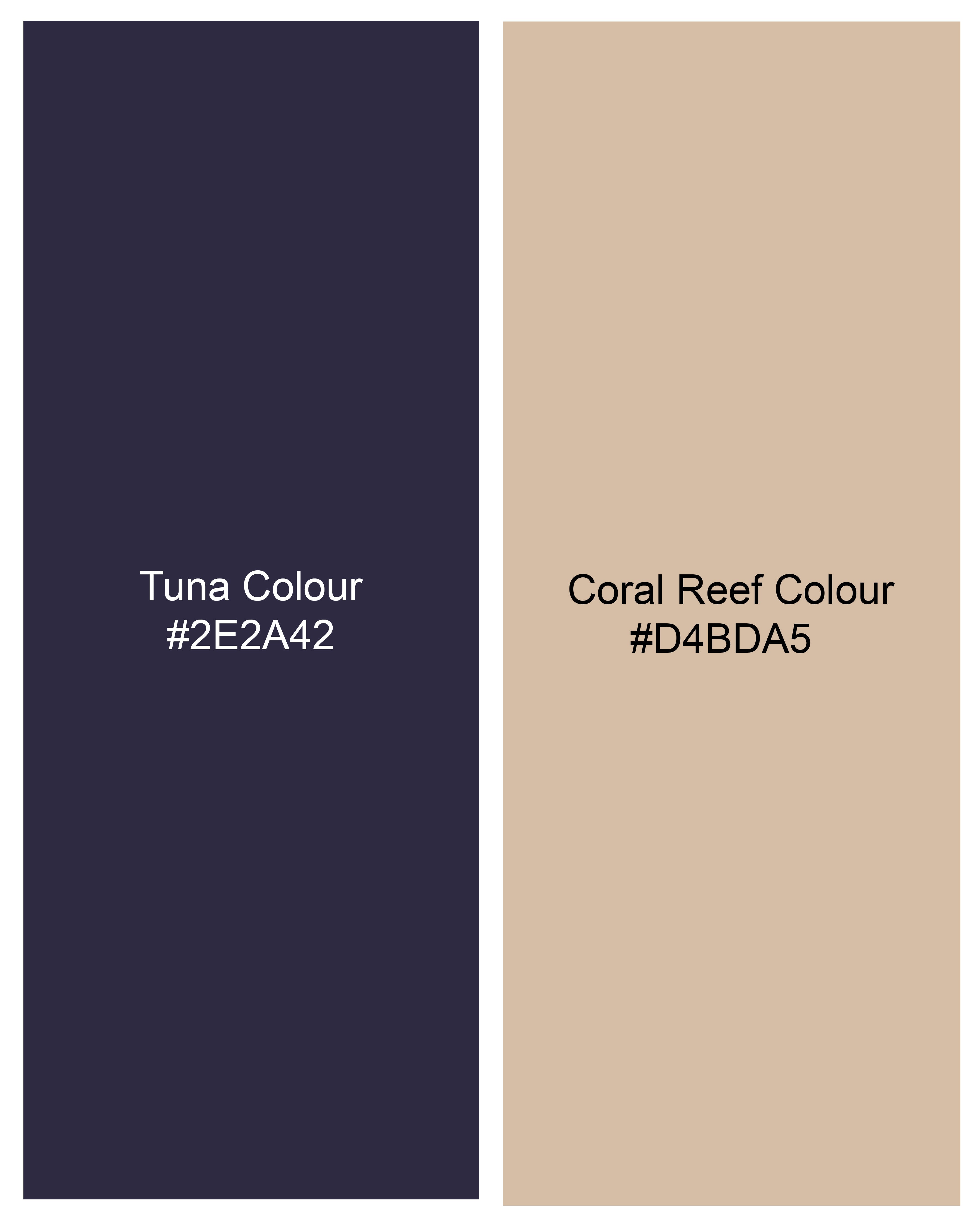 Tuna Navy Blue with Coral Reef Brown Striped Double-Breasted Suit ST2480-DB-36, ST2480-DB-38, ST2480-DB-40, ST2480-DB-42, ST2480-DB-44, ST2480-DB-46, ST2480-DB-48, ST2480-DB-50, ST2480-DB-52, ST2480-DB-54, ST2480-DB-56, ST2480-DB-58, ST2480-DB-60