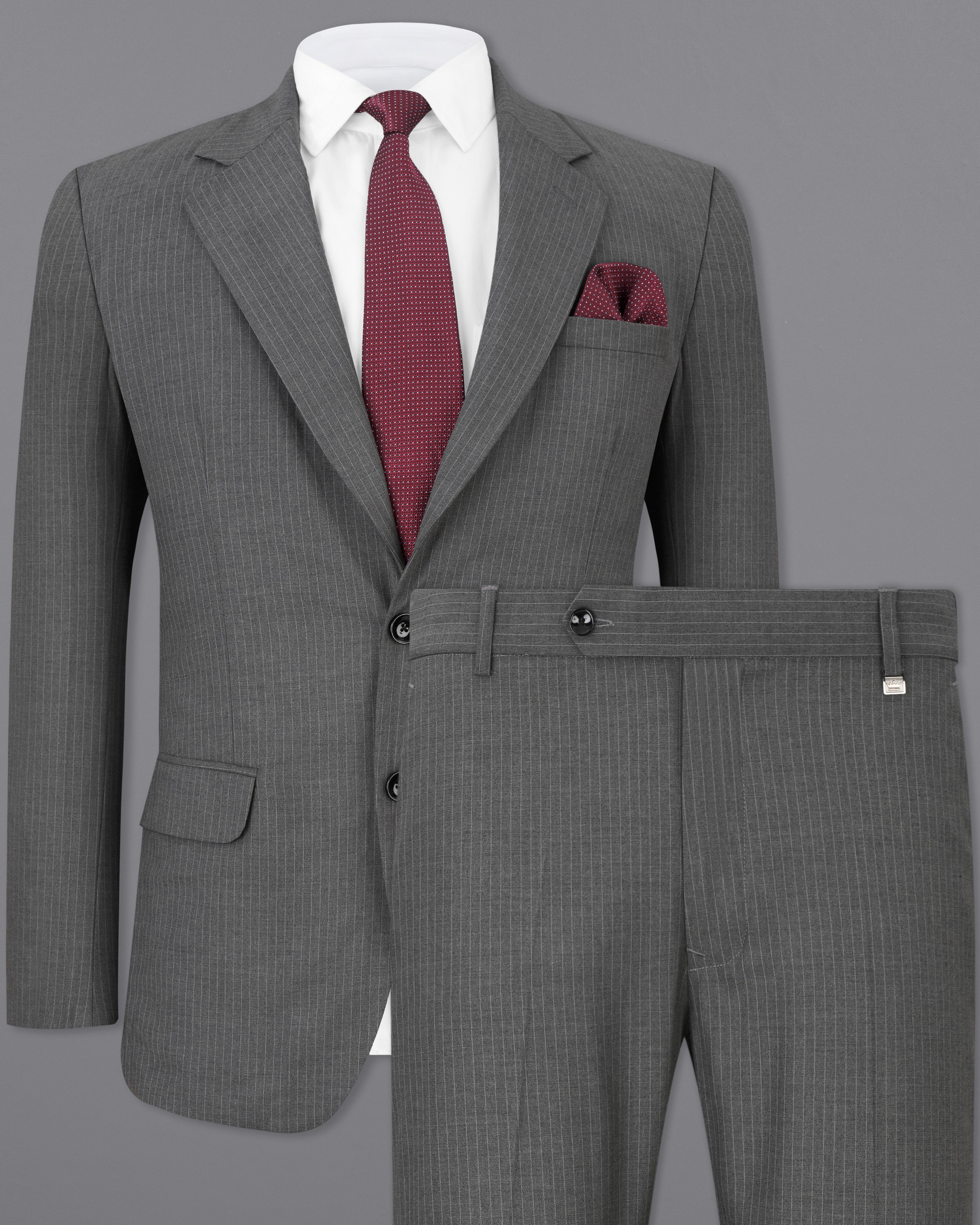 Ironside Gray Striped Single Breasted Suit ST2538-SB-36, ST2538-SB-38, ST2538-SB-40, ST2538-SB-42, ST2538-SB-44, ST2538-SB-46, ST2538-SB-48, ST2538-SB-50, ST2538-SB-53, ST2538-SB-54, ST2538-SB-56, ST2538-SB-58, ST2538-SB-60