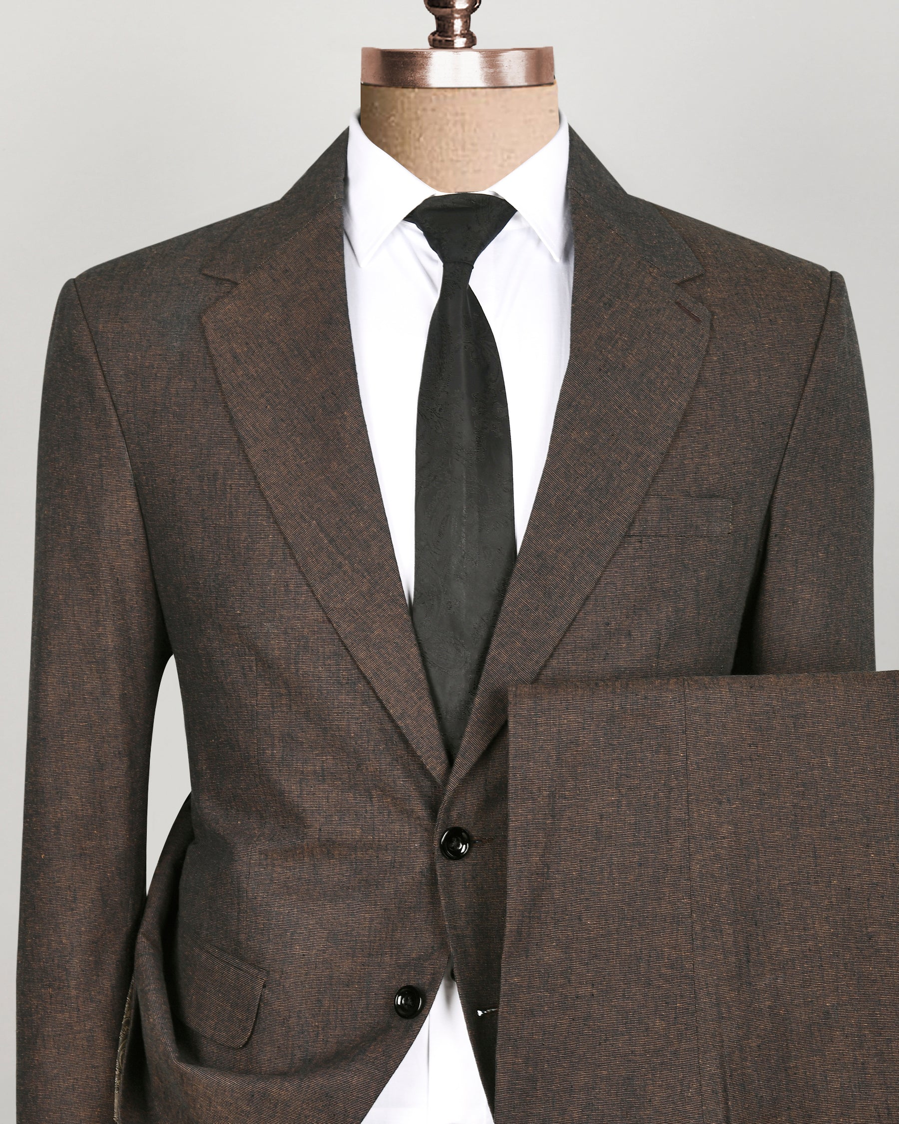 Chocolate Brown Linen Performance Suit