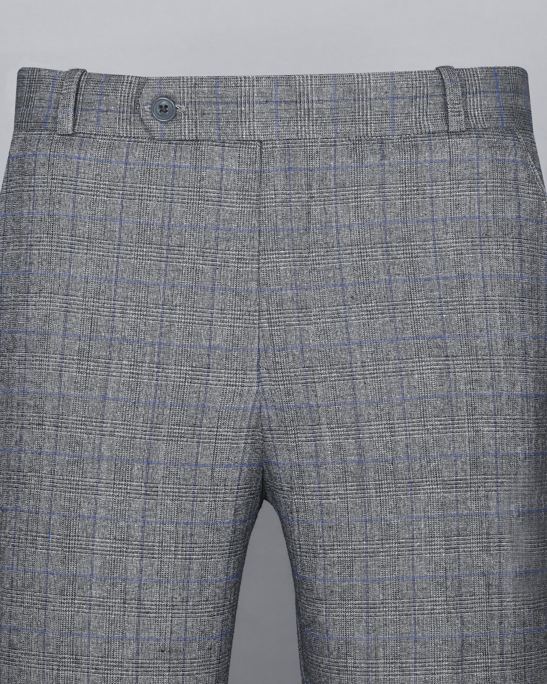 Pewter Grey Plaid and textured Premium Wool Suit