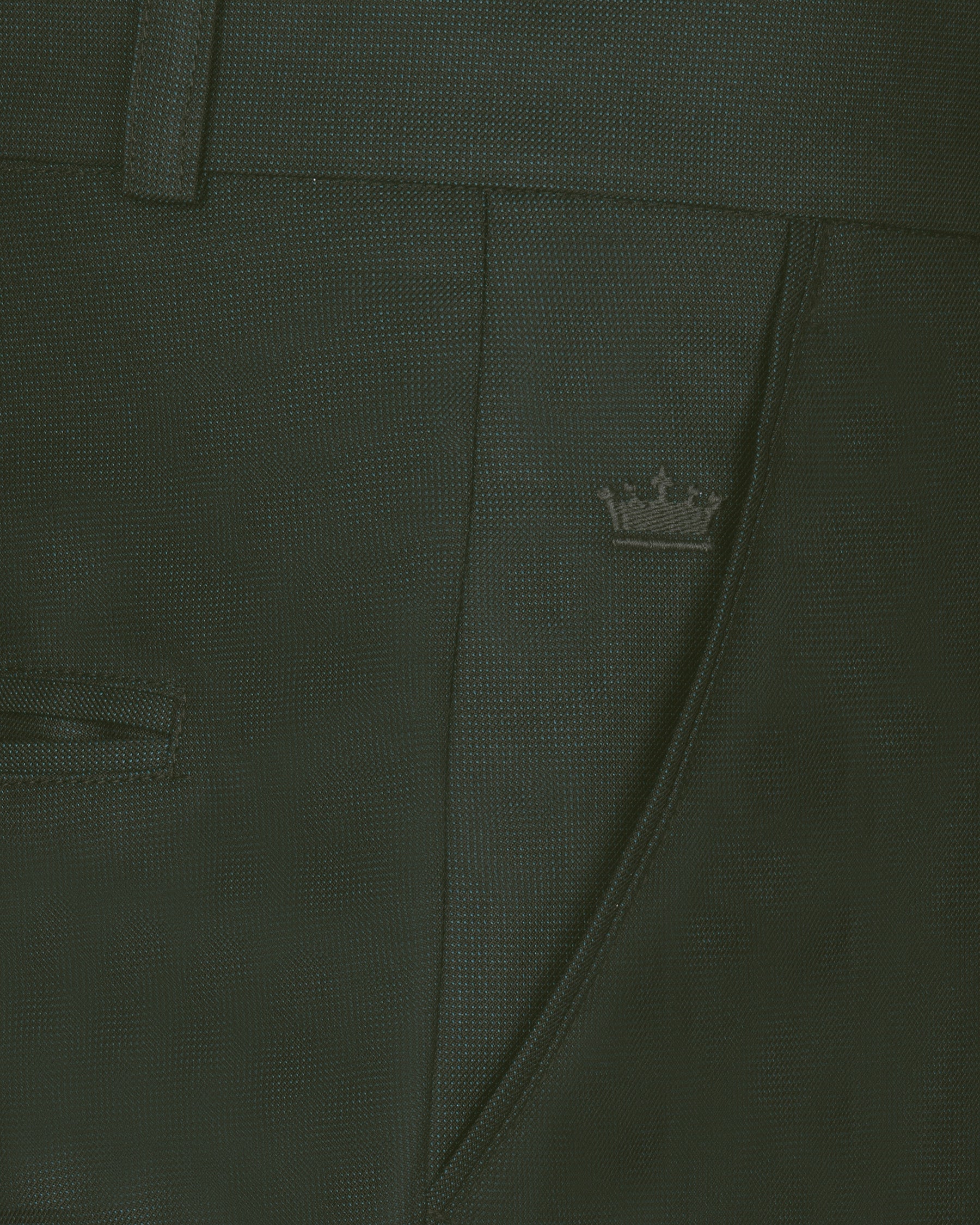 Pine Green Wool Blend Double Breasted Suit