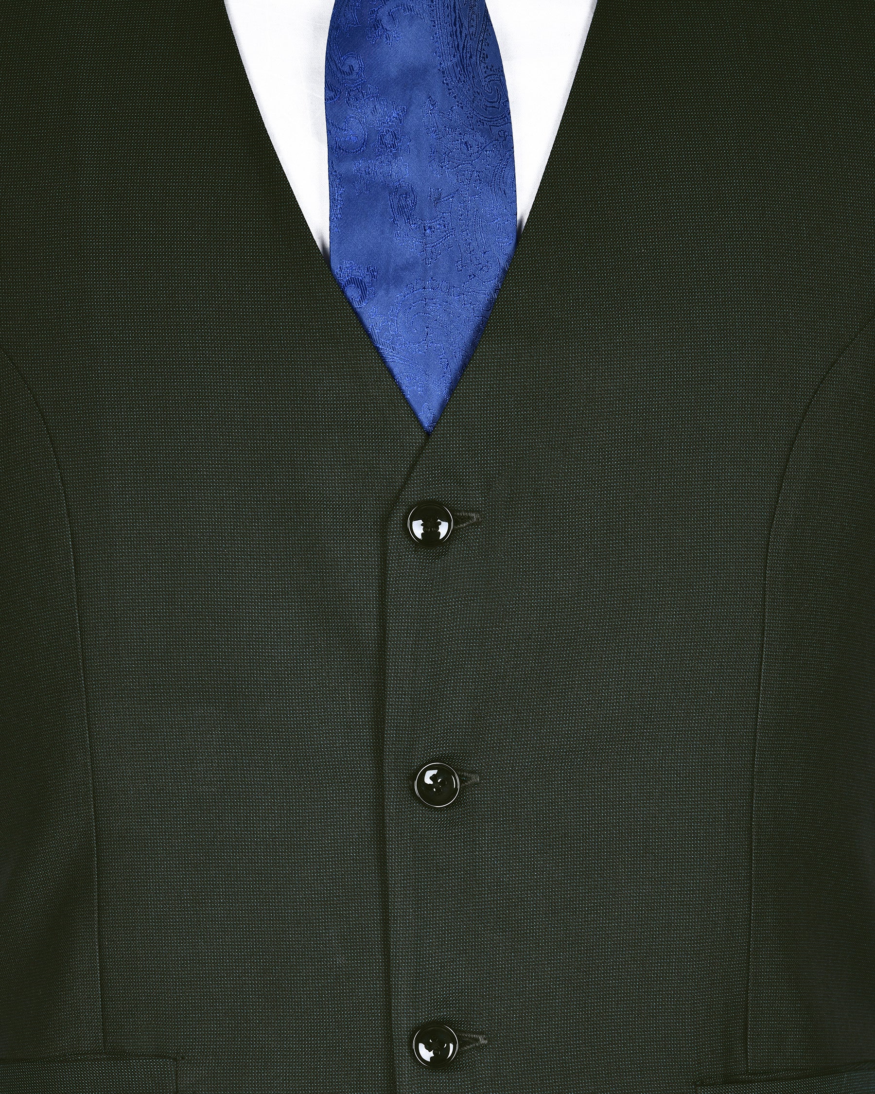 Pine Green Wool Blend Double Breasted Suit