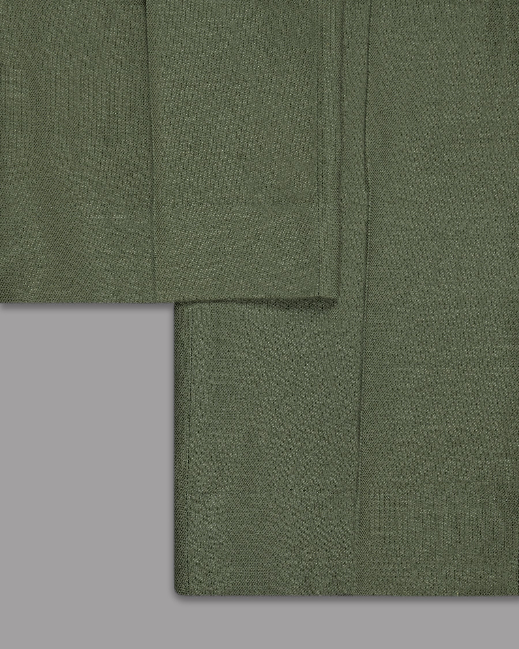 Olive Luxurious Linen Double Breasted Suit