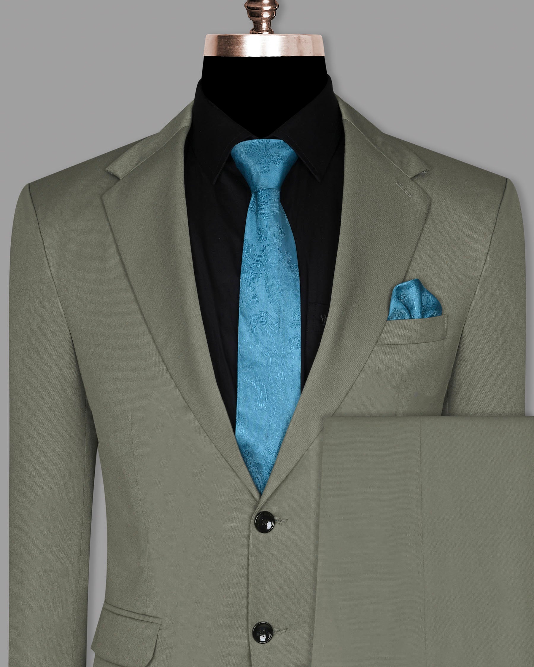 Lava Grey Wool Blend Suit