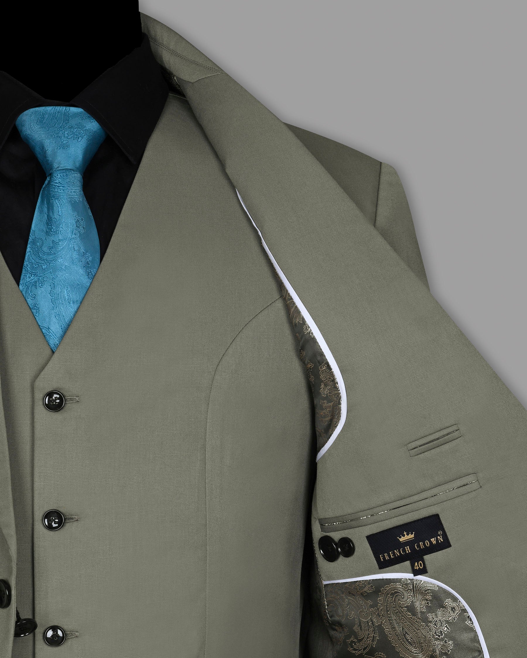 Lava Grey Wool Blend Suit