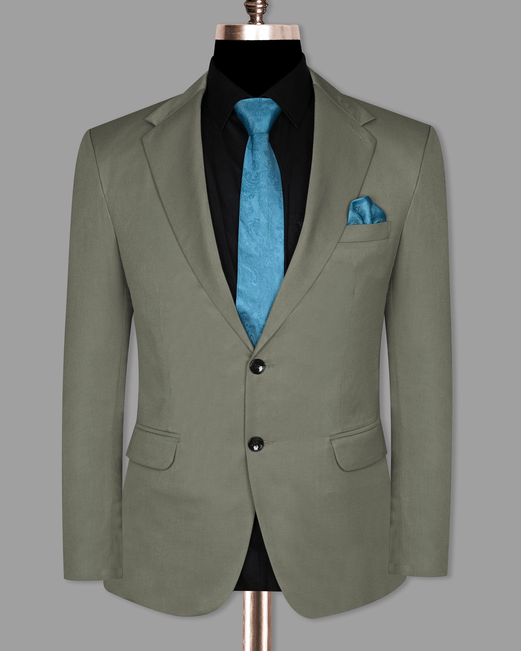 Lava Grey Wool Blend Suit