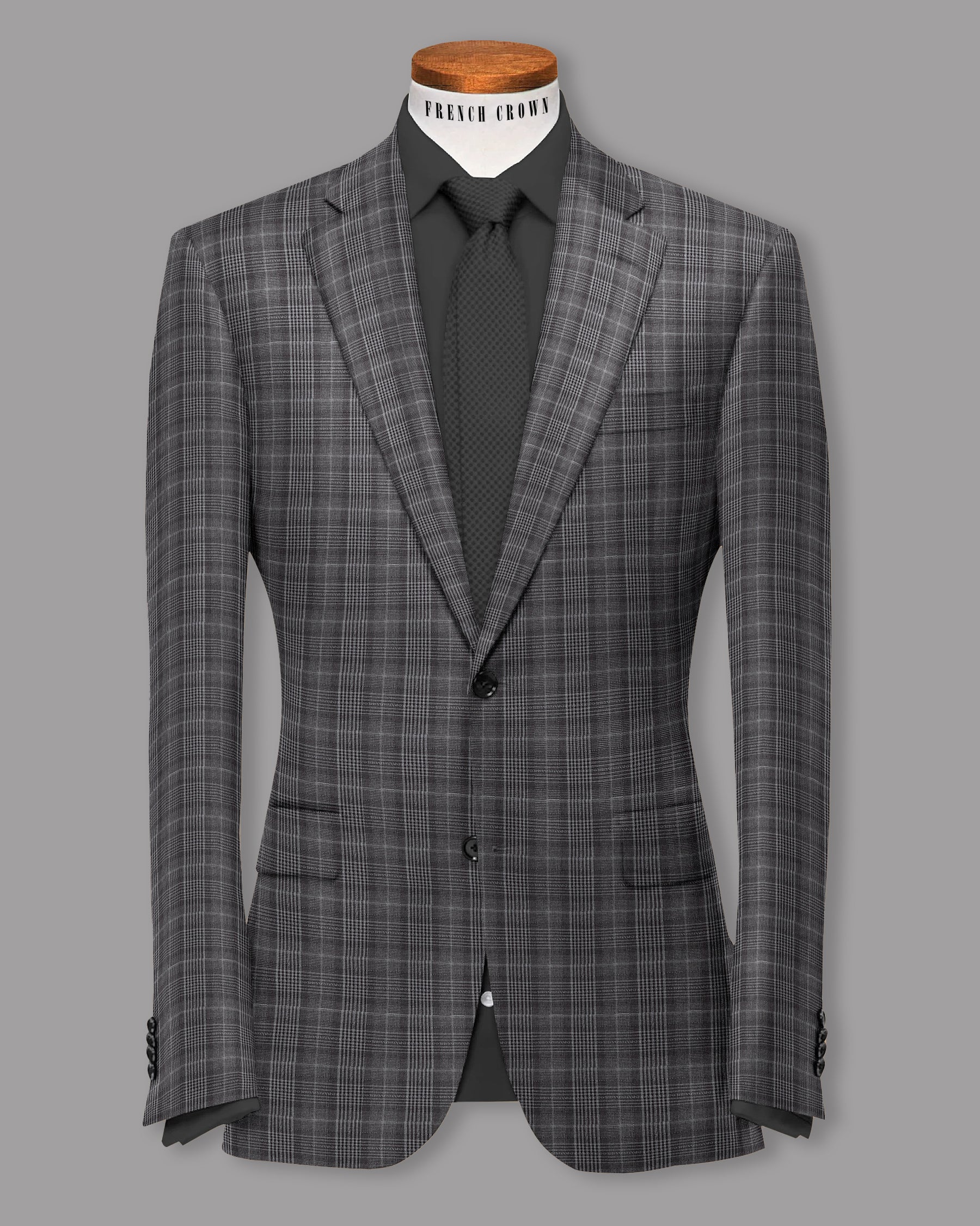 Porpoise Grey Plaid Suit