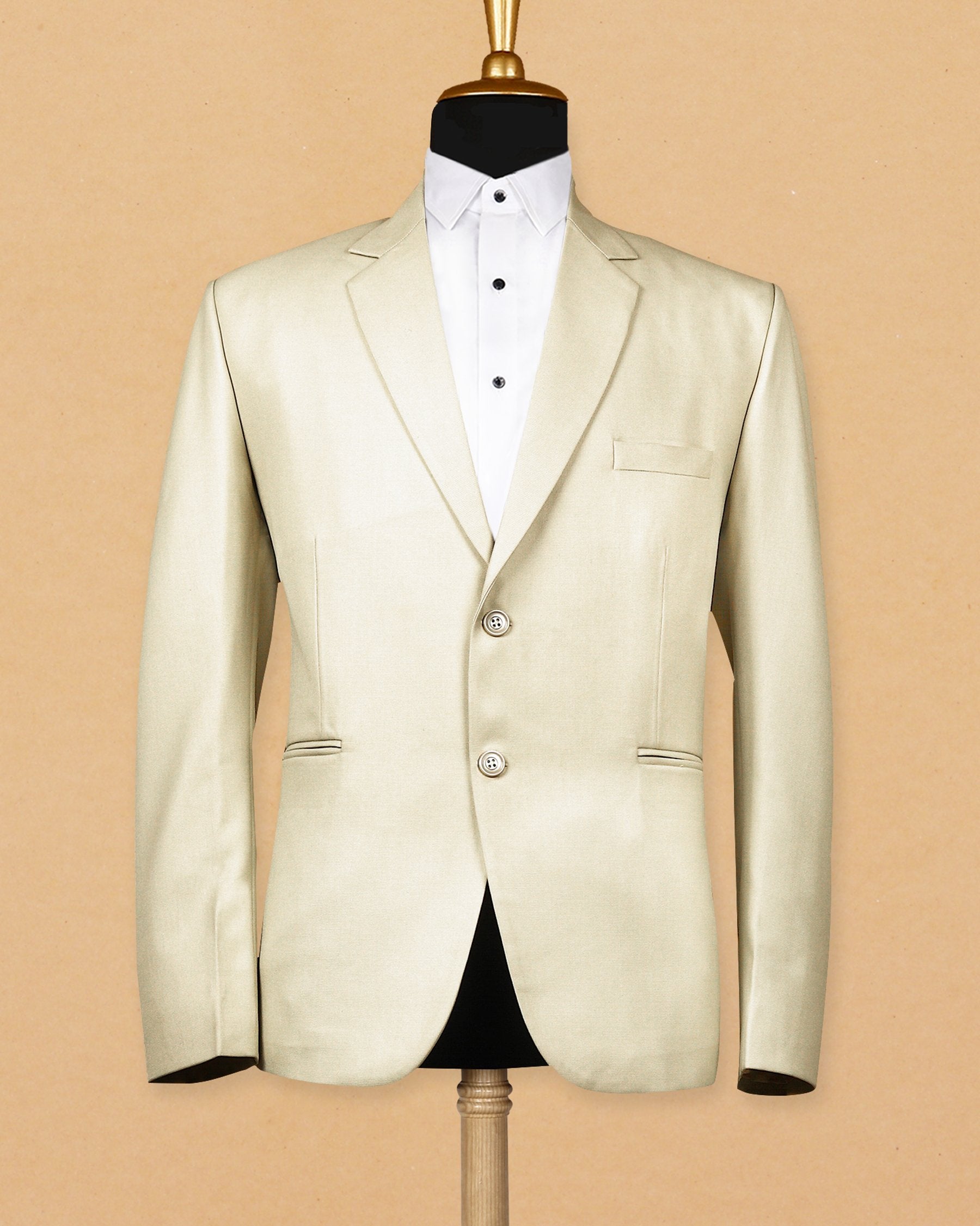 Cream textured Suit