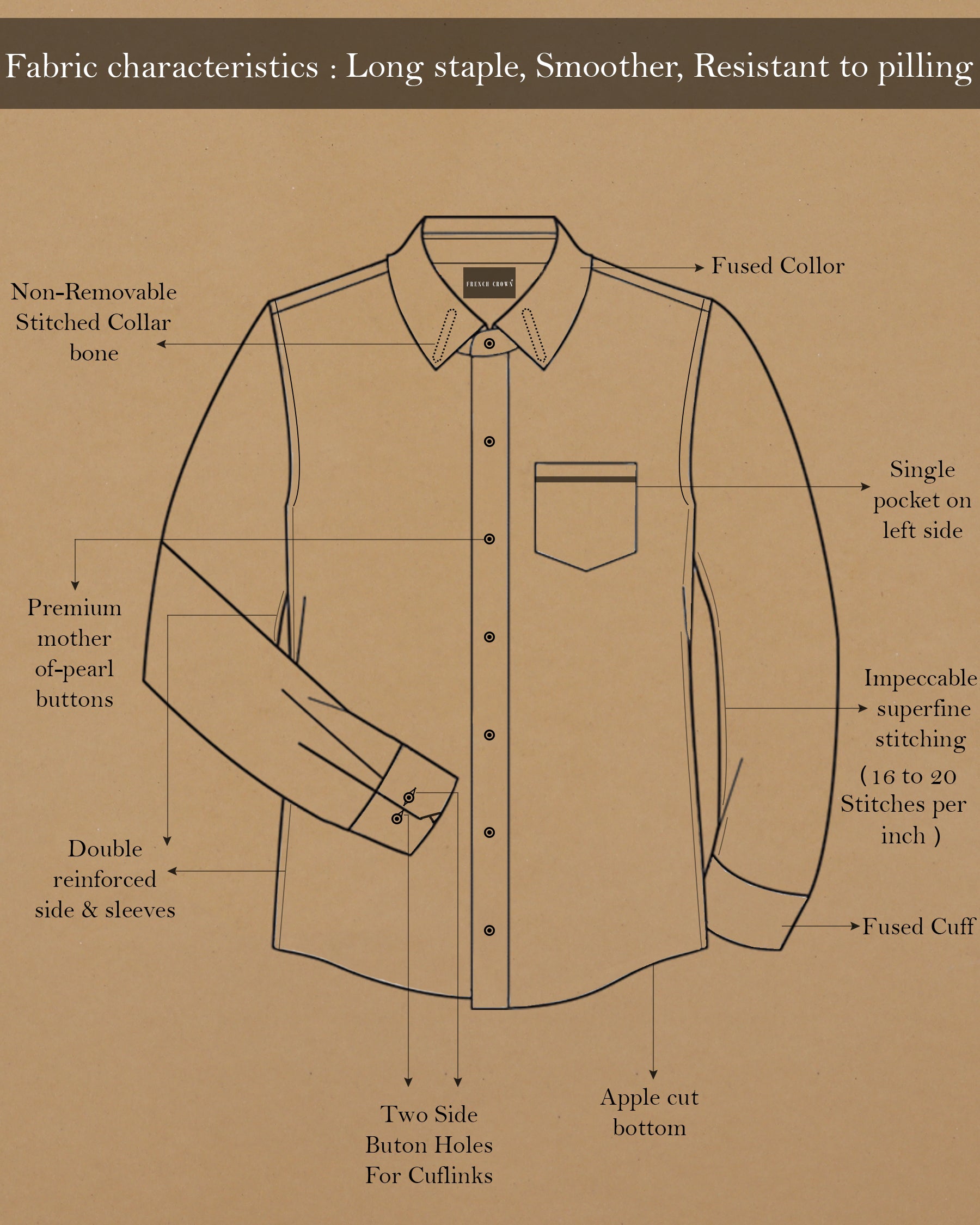 Bright white Windowpane Premium Cotton SHIRT