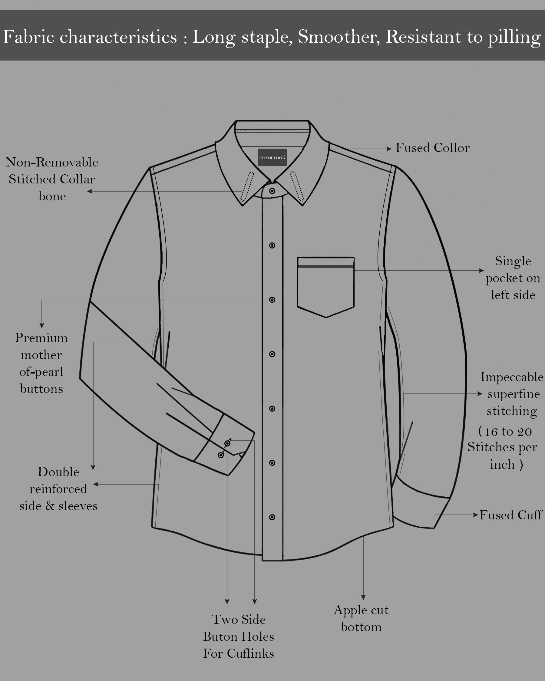 Licorice Blue Premium Cotton Shirt