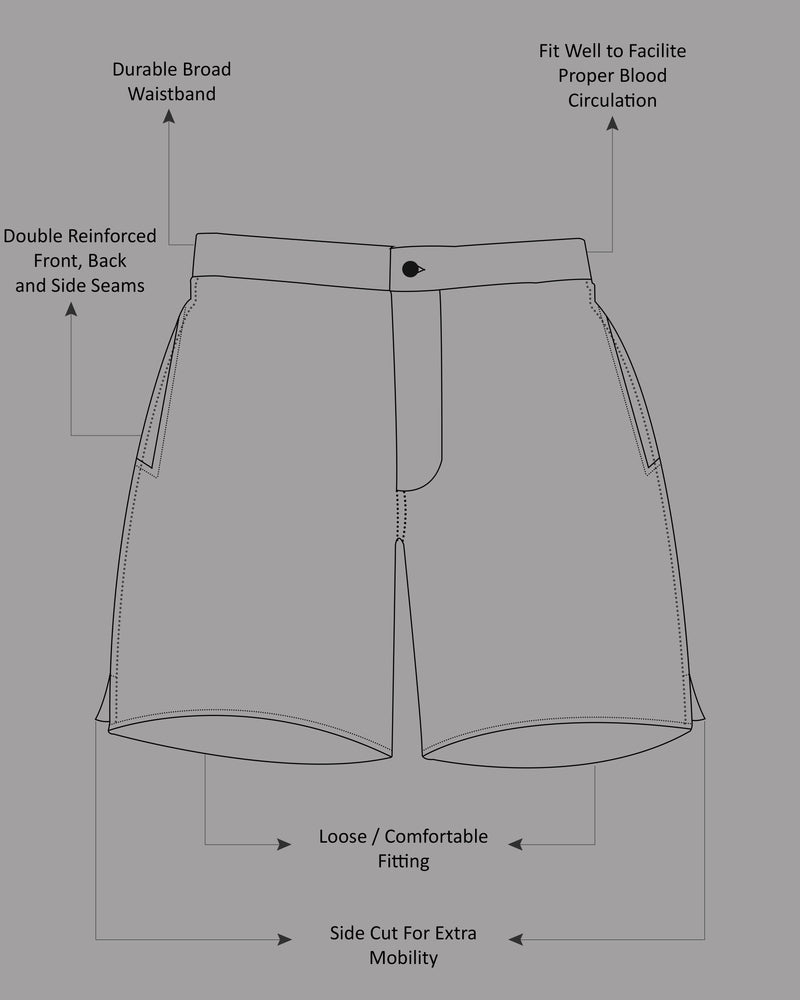 Jade Black Premium Linen and Premium Cotton Shorts