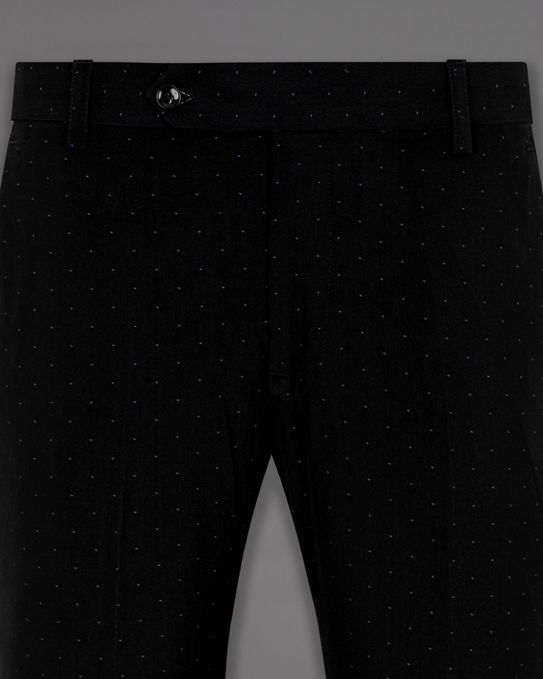 Jade Black with Havelock Blue Wool Rich Pant T1225-28, T1225-30, T1225-32, T1225-34, T1225-36, T1225-38, T1225-40, T1225-42, T1225-44