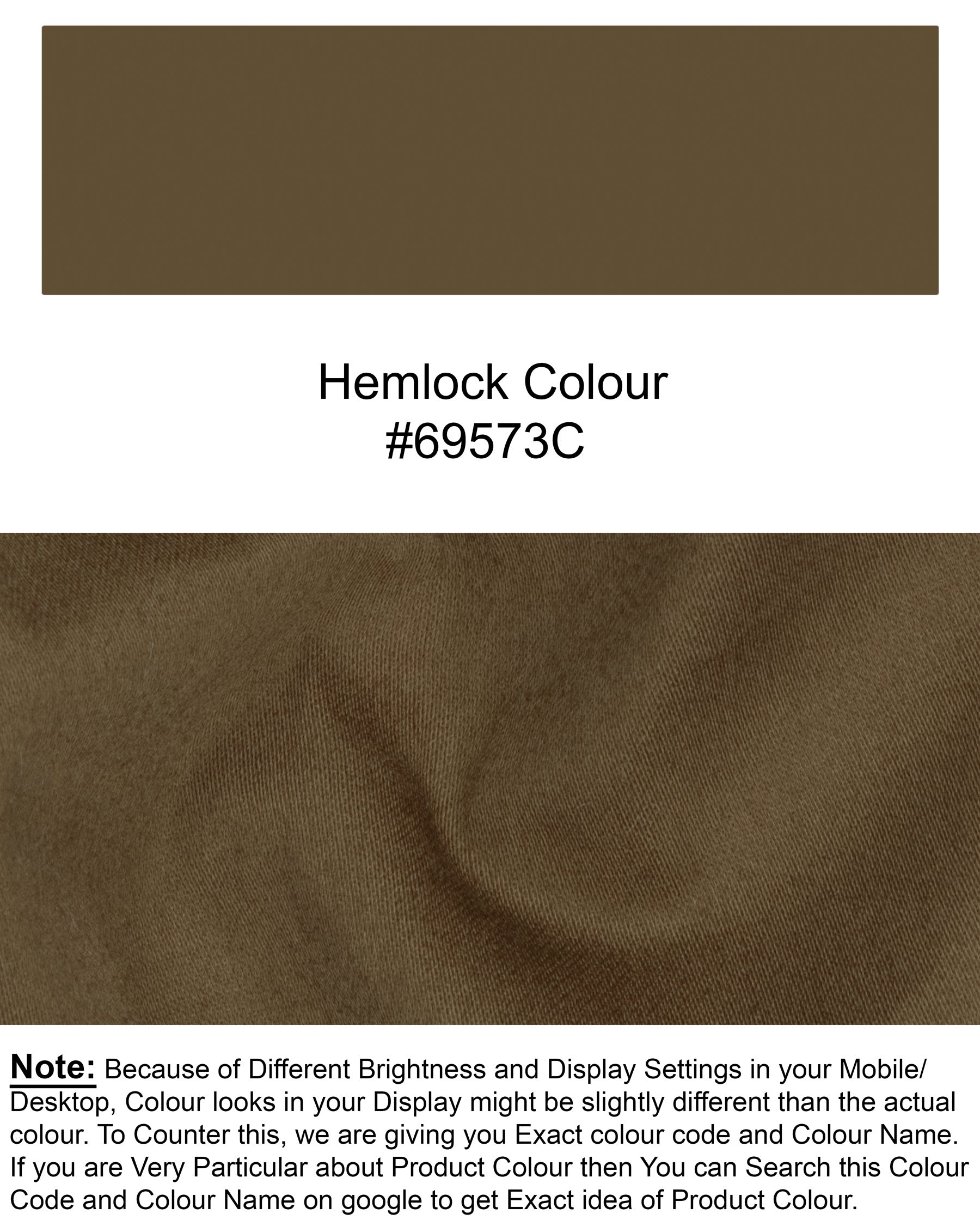 Hemlock Brown Premium Cotton Pant