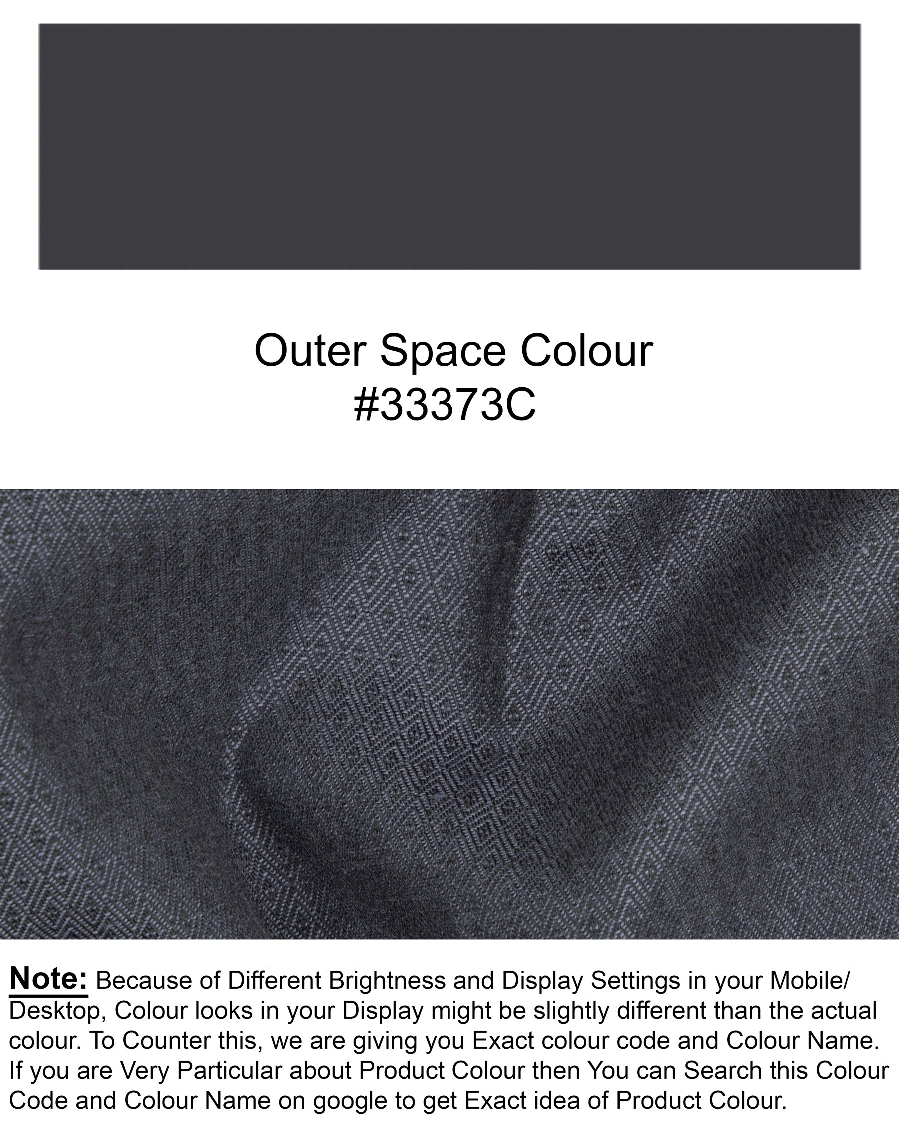 Outer Space Blue Wool Rich Pant