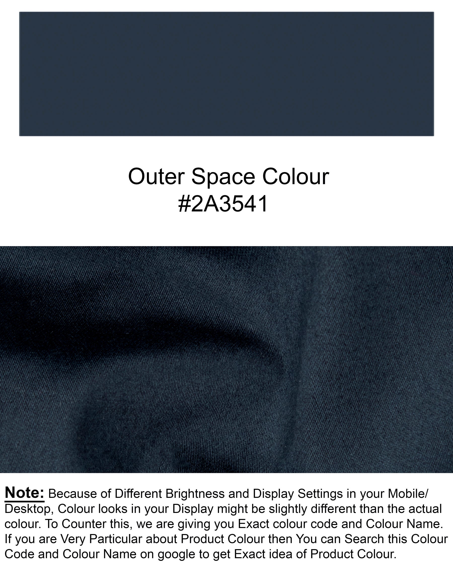 Outer Space Blue Premium Cotton Pant