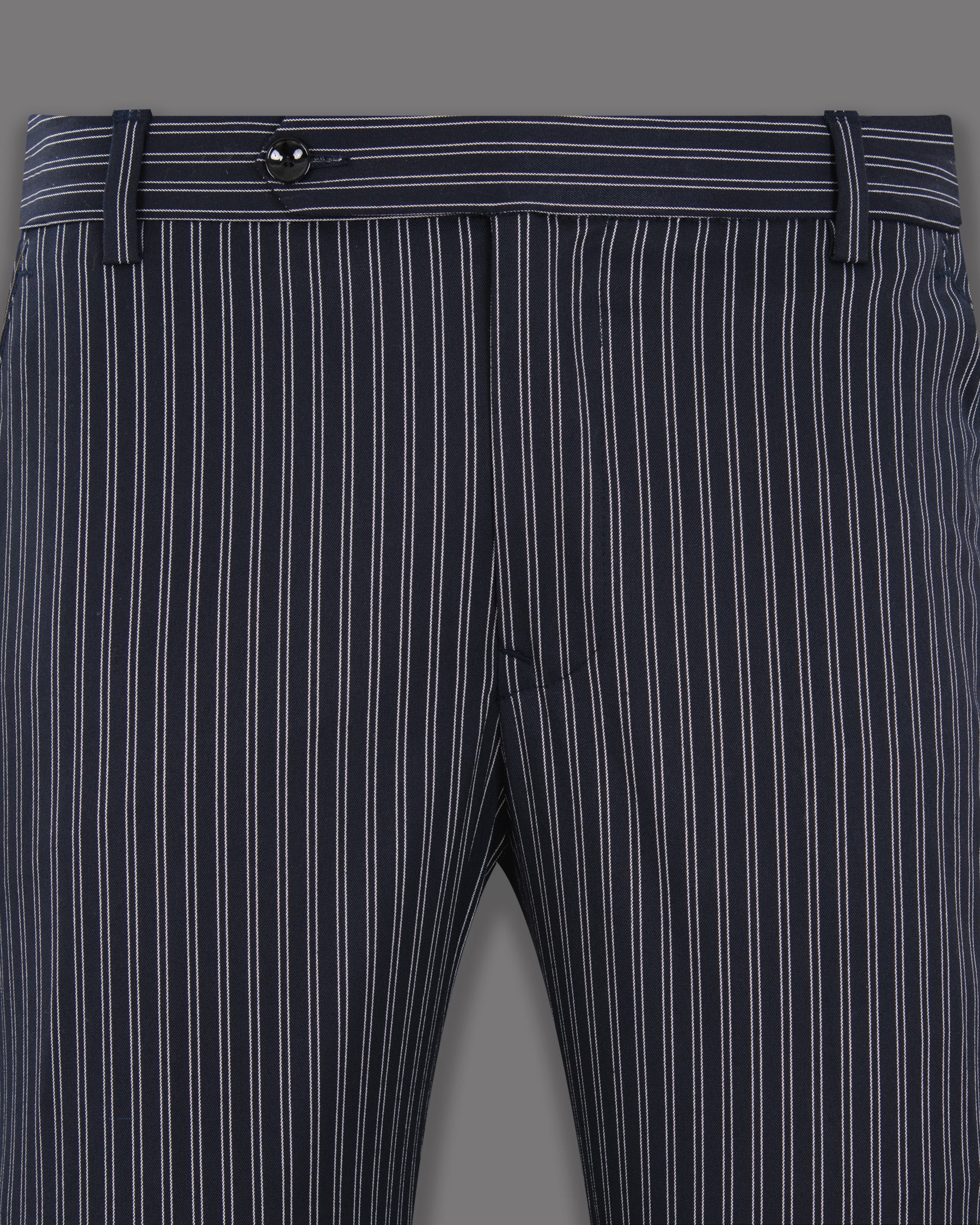 Navy Double Striped Wool Rich Pant T1265-28, T1265-30, T1265-36, T1265-38, T1265-40, T1265-42, T1265-32, T1265-44, T1265-34