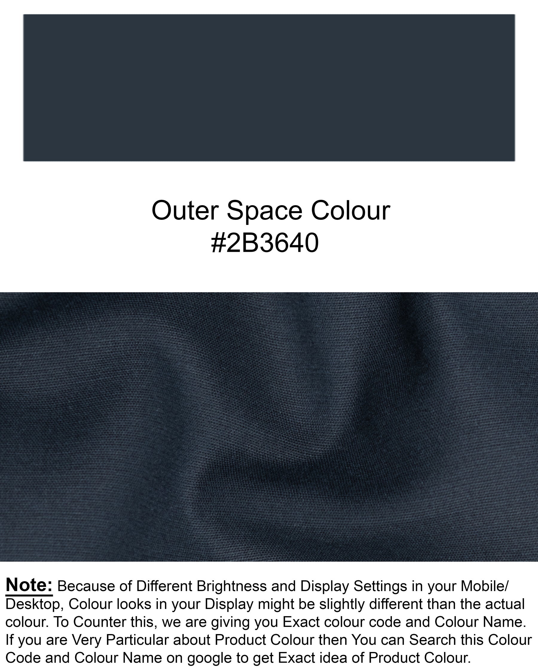 Outer Space Blue Premium Cotton Pant