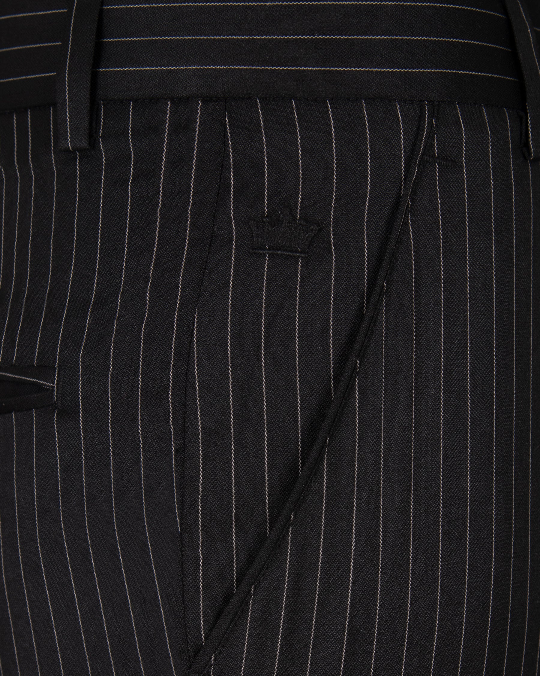 Piano Black Striped Woolrich Pant