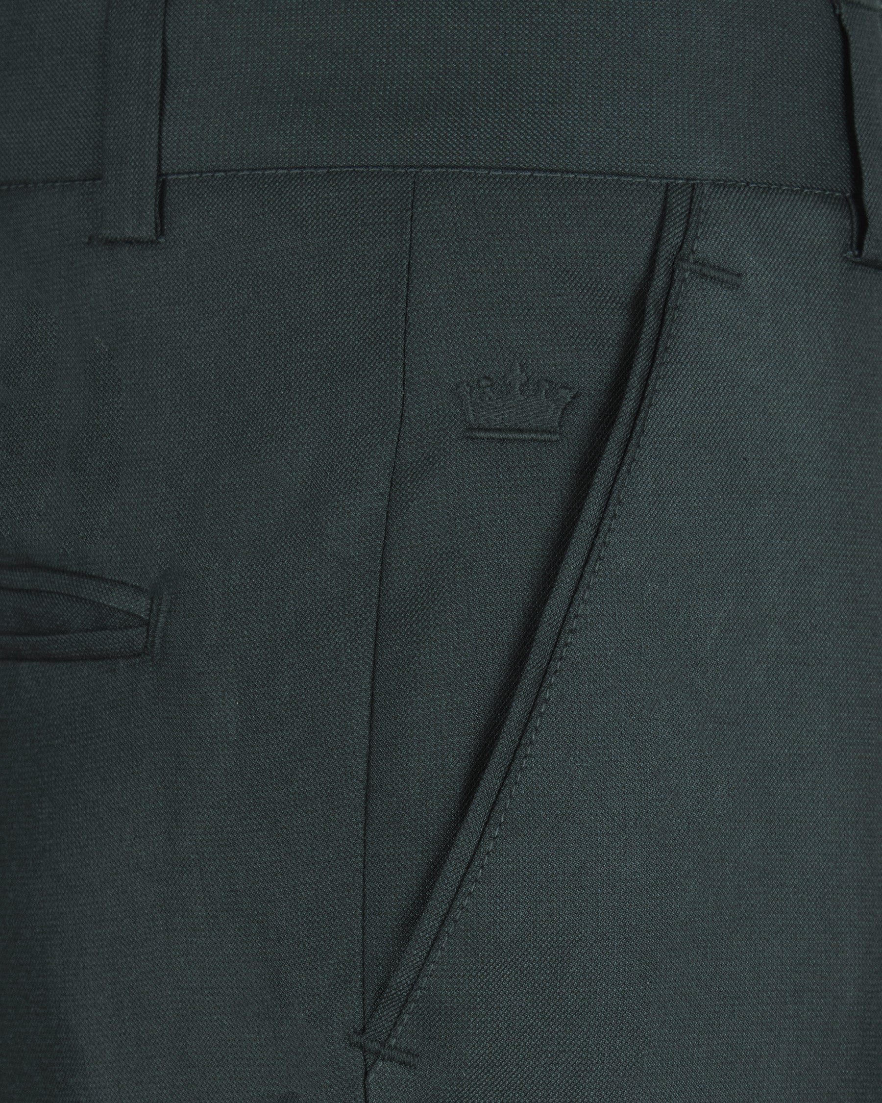 Charade Green Wool Rich Pant