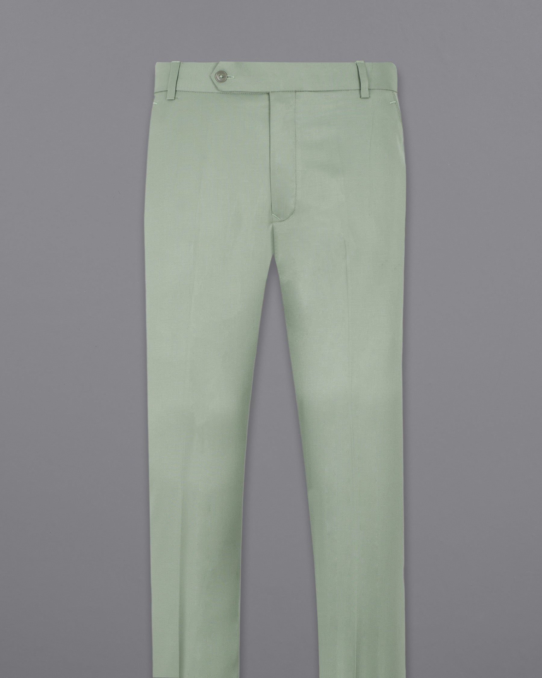 Clay Ash Green Wool Rich Pant