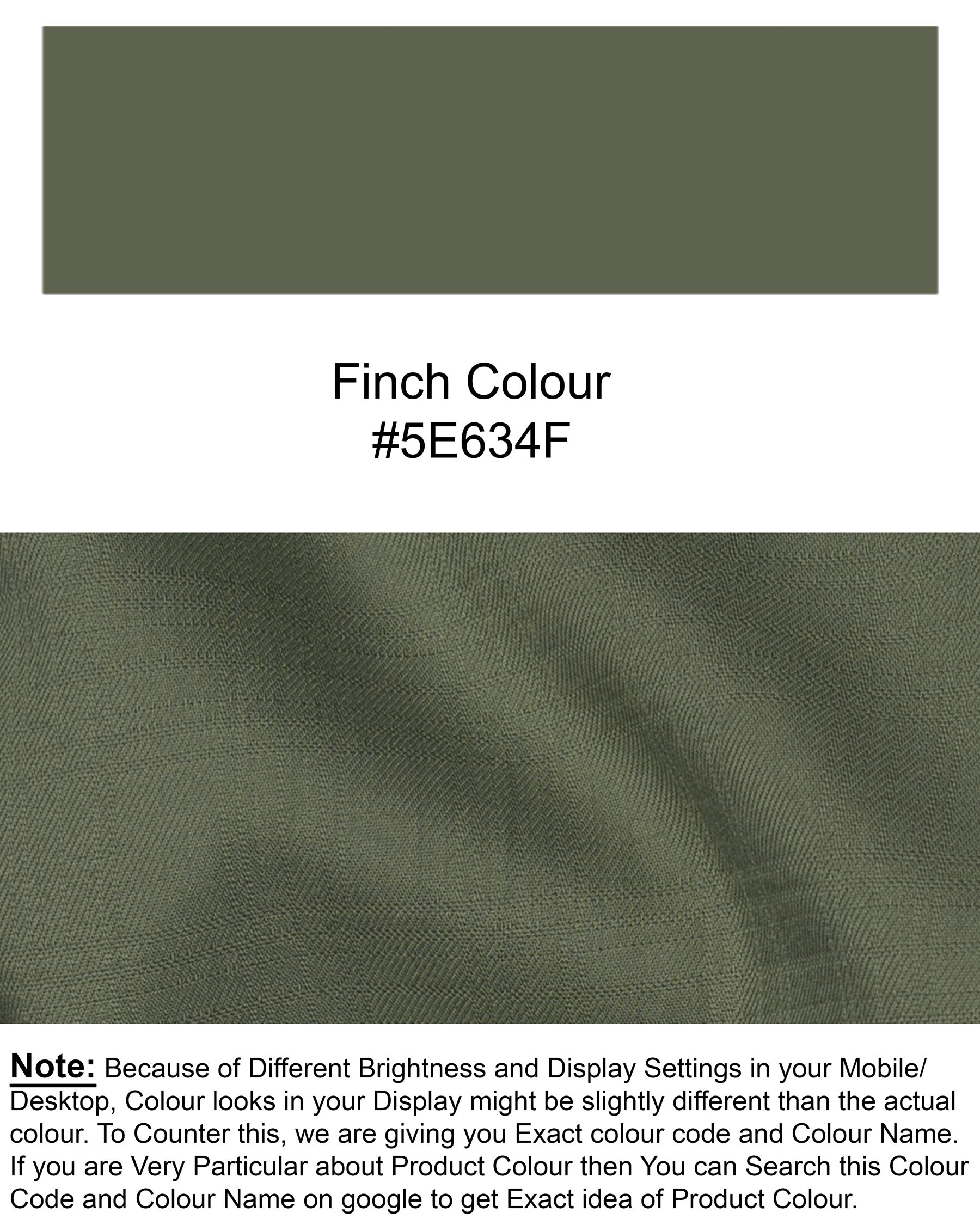 Finch Green Wool Rich Pant