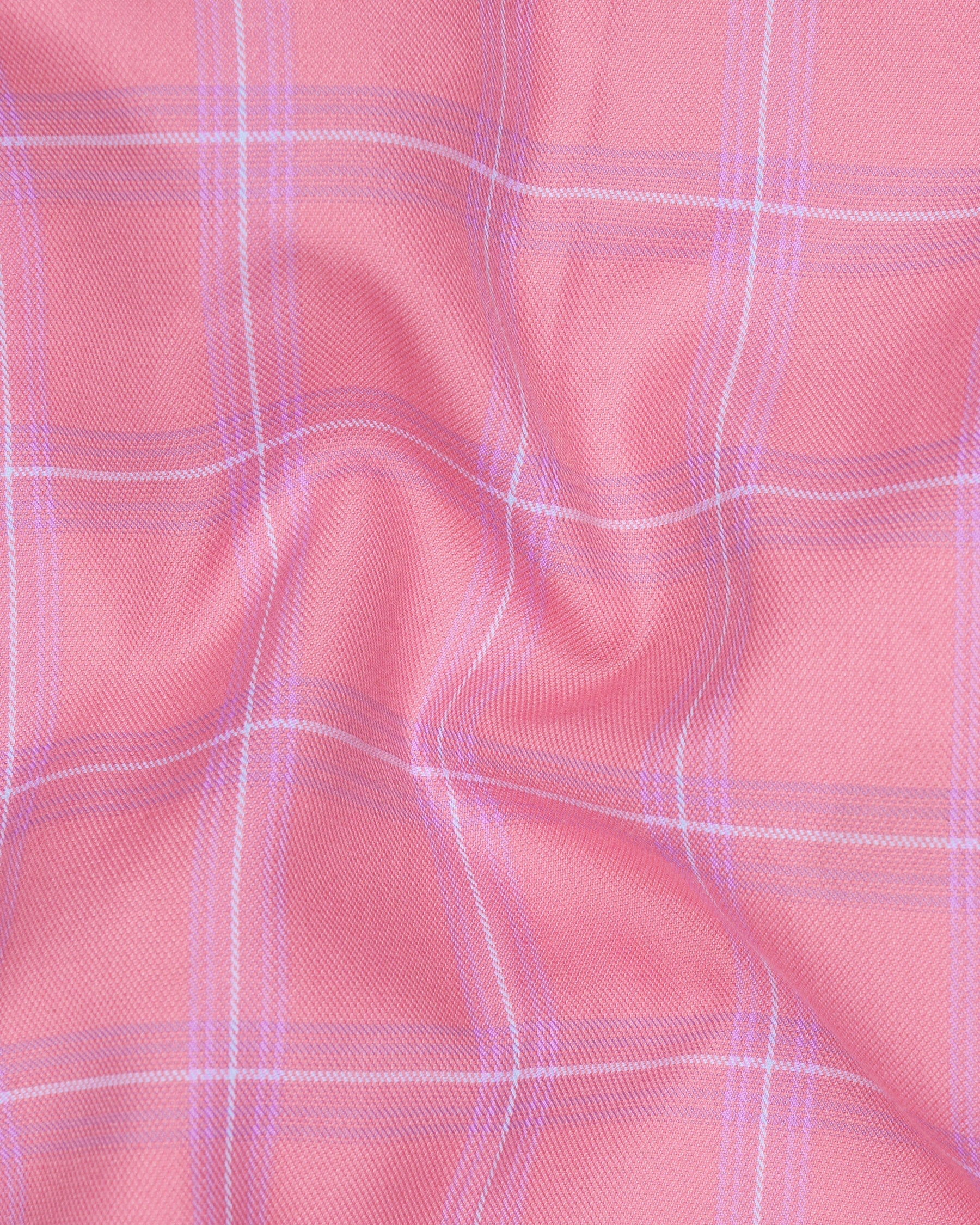 Wewak Pink Windowpane Woolrich Pant T1427-28, T1427-30, T1427-32, T1427-34, T1427-36, T1427-38, T1427-40, T1427-42, T1427-44