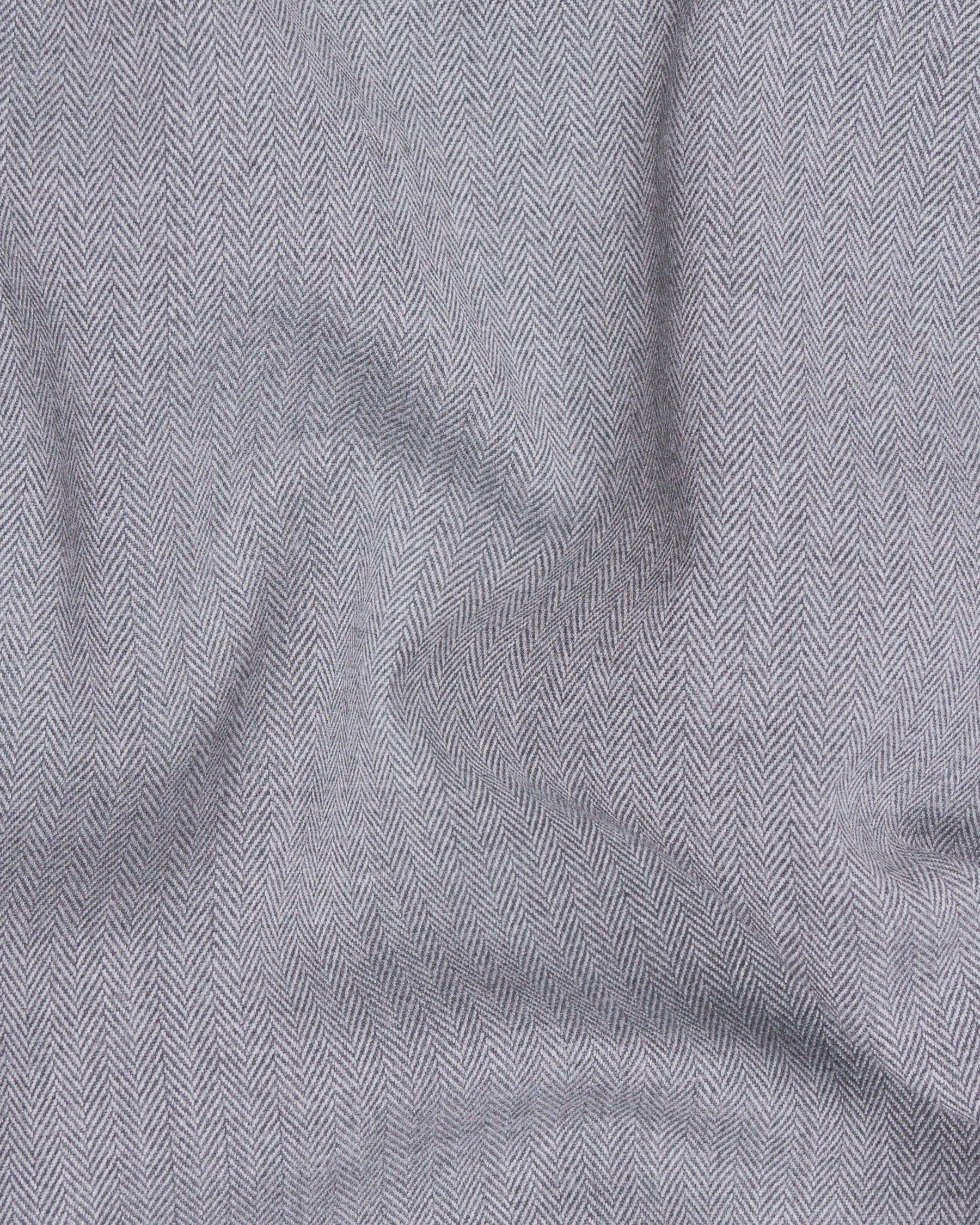 Spun Pearl Grey Herringbone Premium Cotton Pant T1435-28, T1435-30, T1435-32, T1435-34, T1435-36, T1435-38, T1435-40, T1435-42, T1435-44