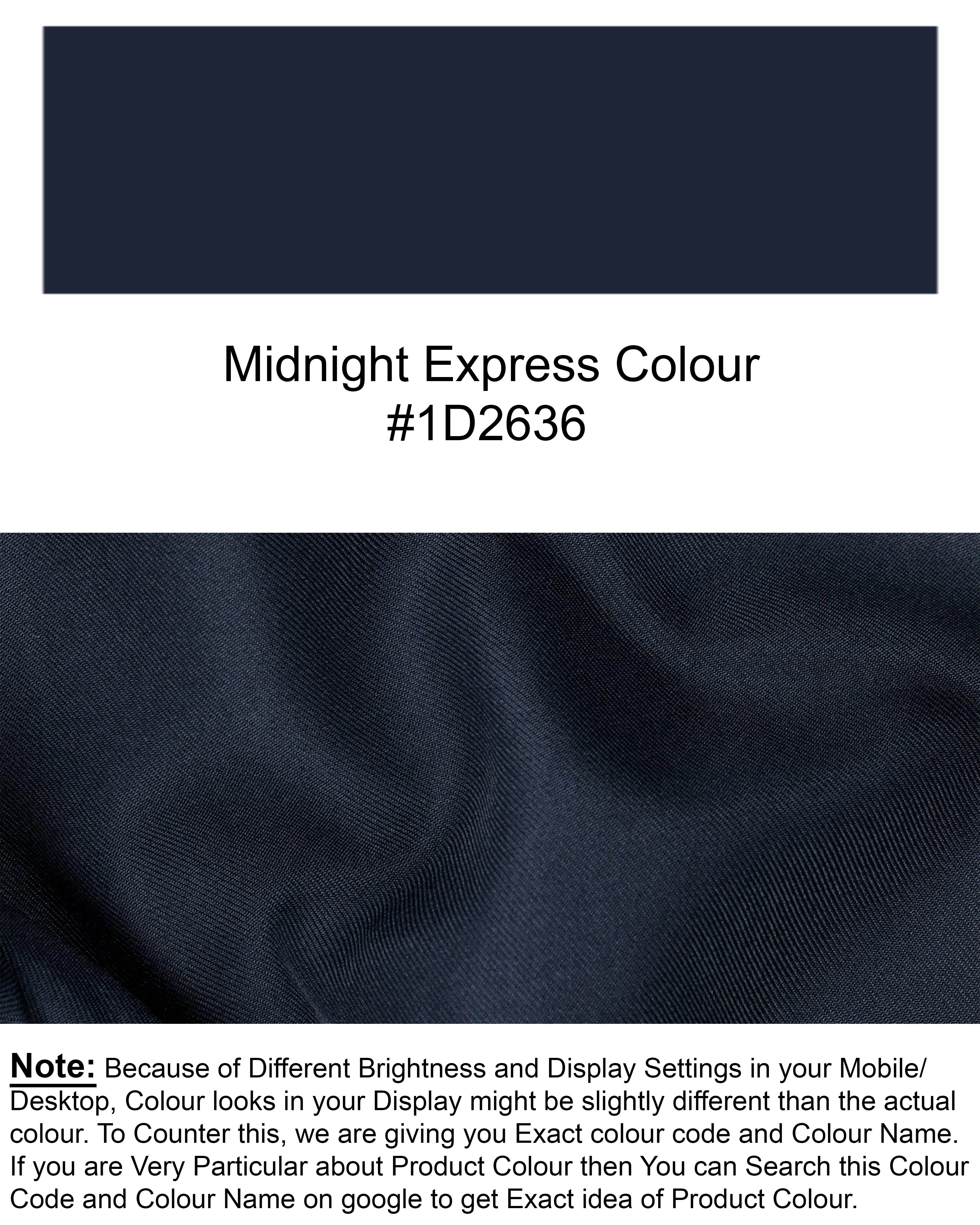 Midnight Express Blue Wool Rich Pant